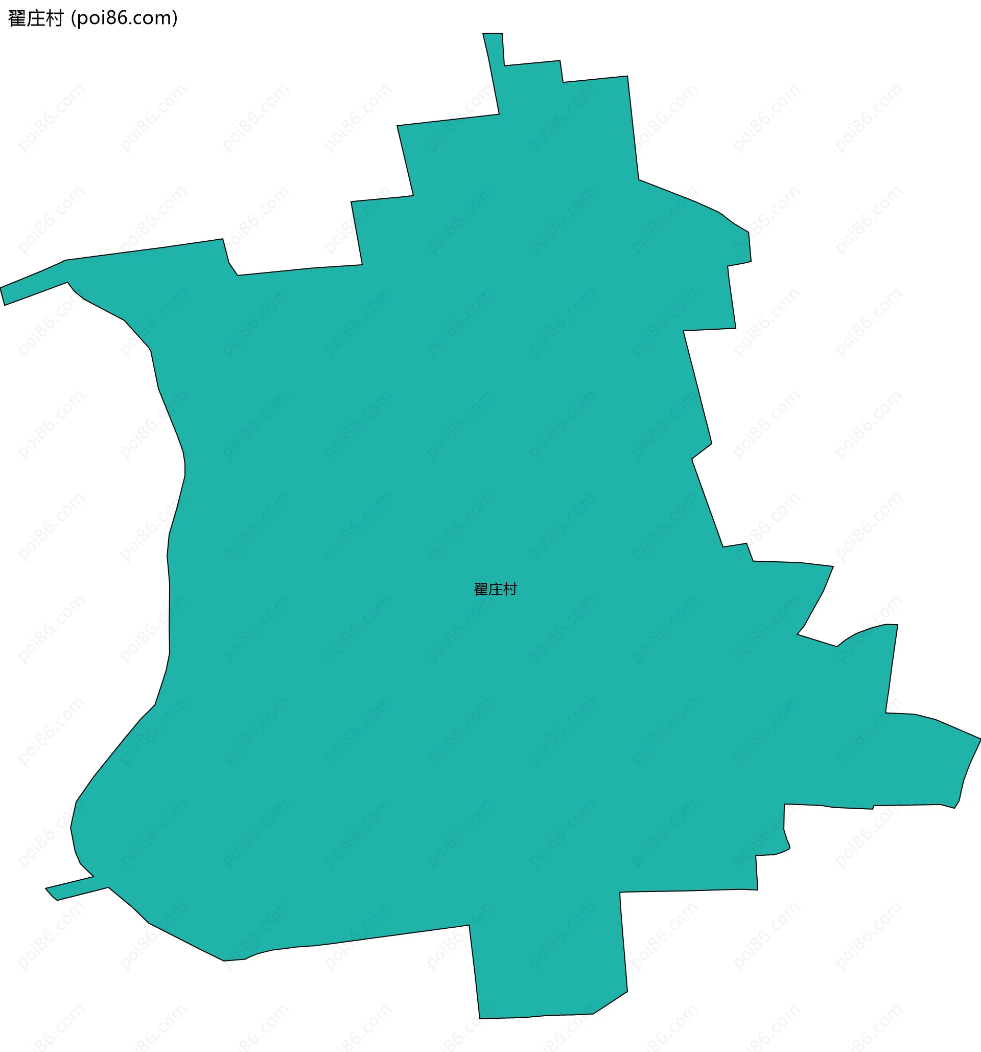 翟庄村边界地图