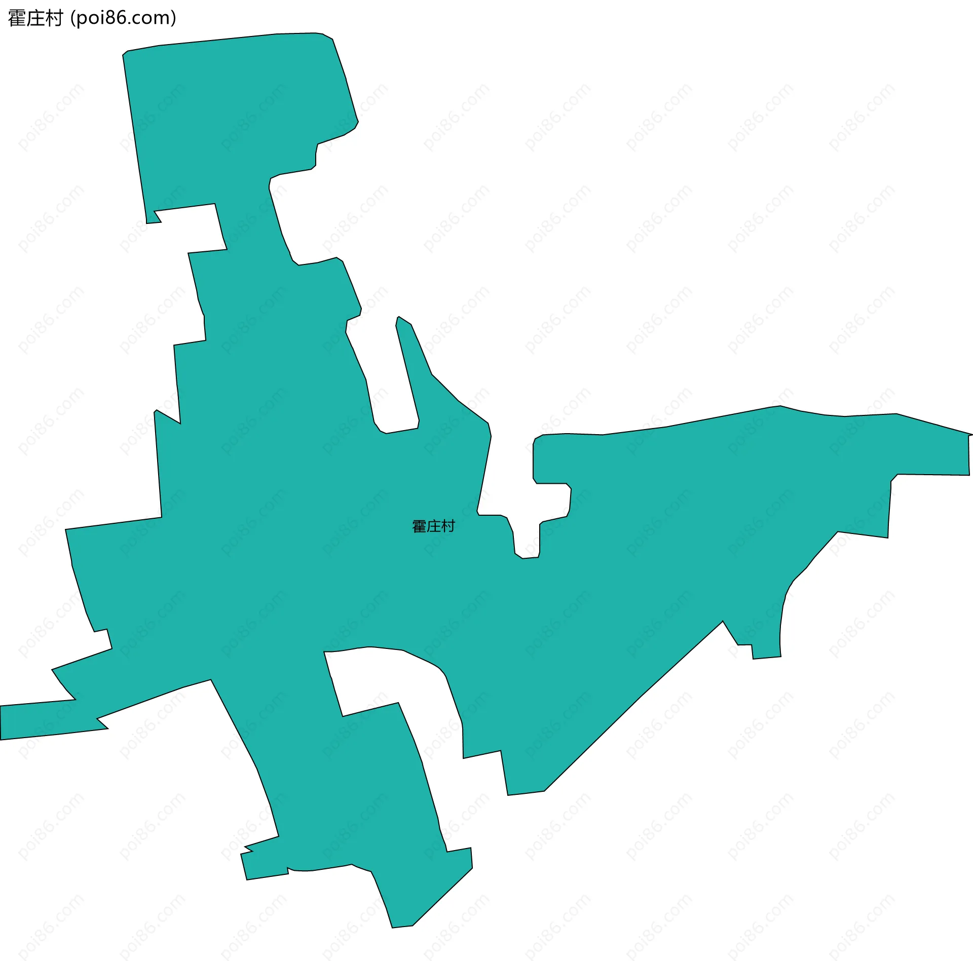 霍庄村边界地图