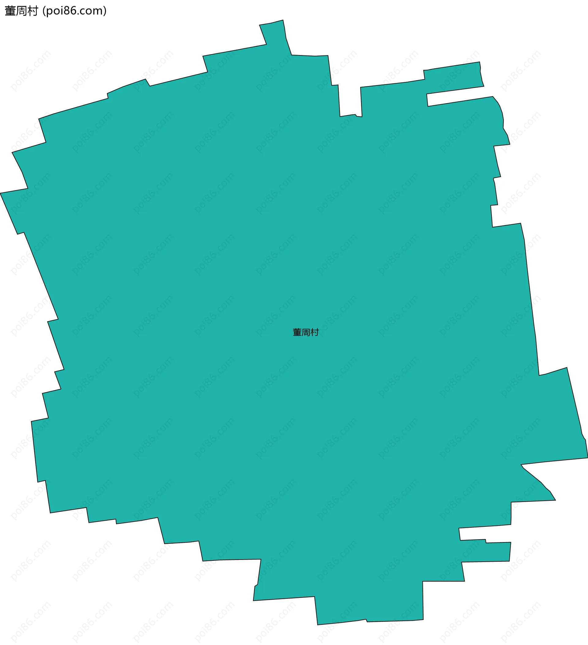 董周村边界地图