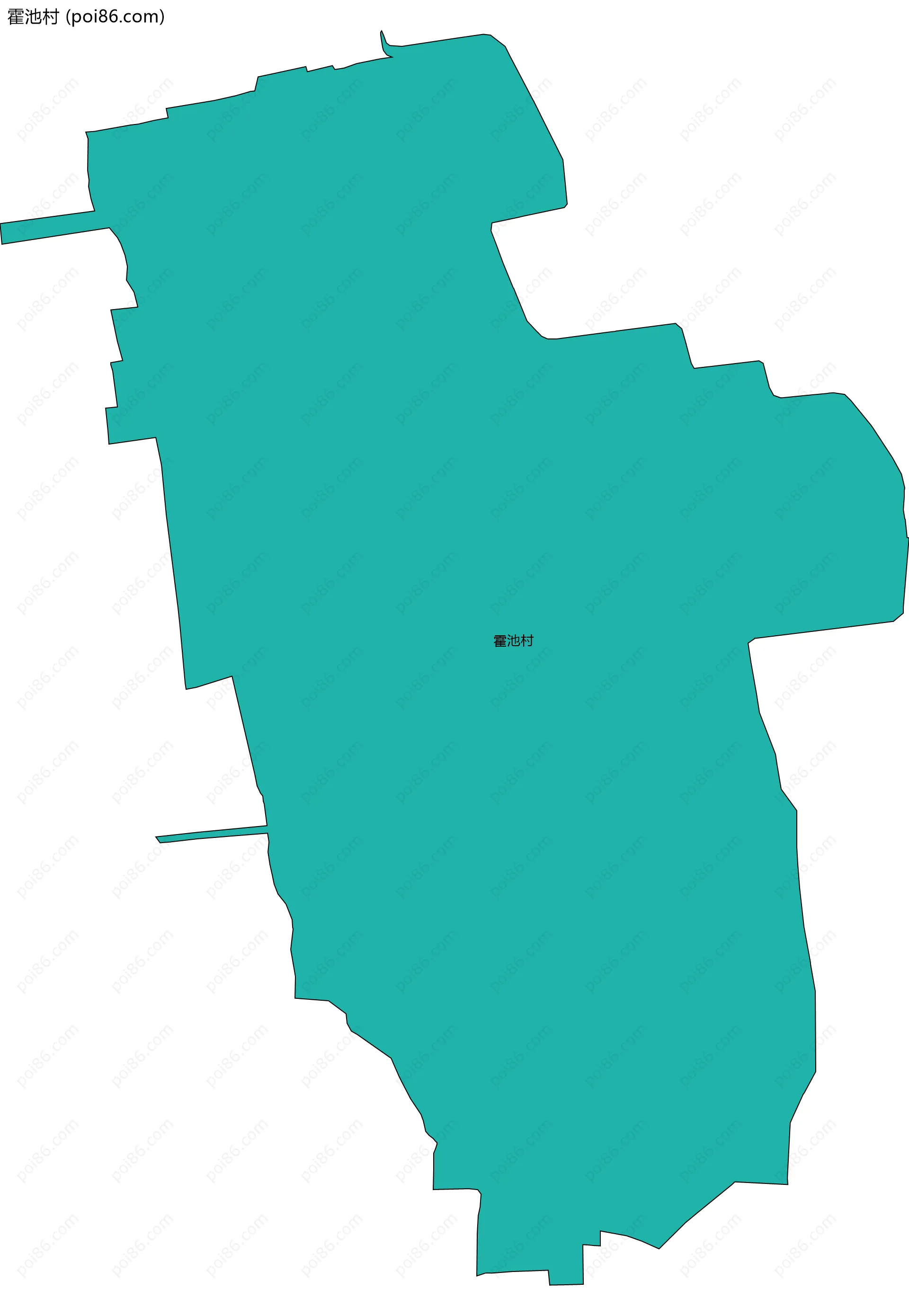 霍池村边界地图