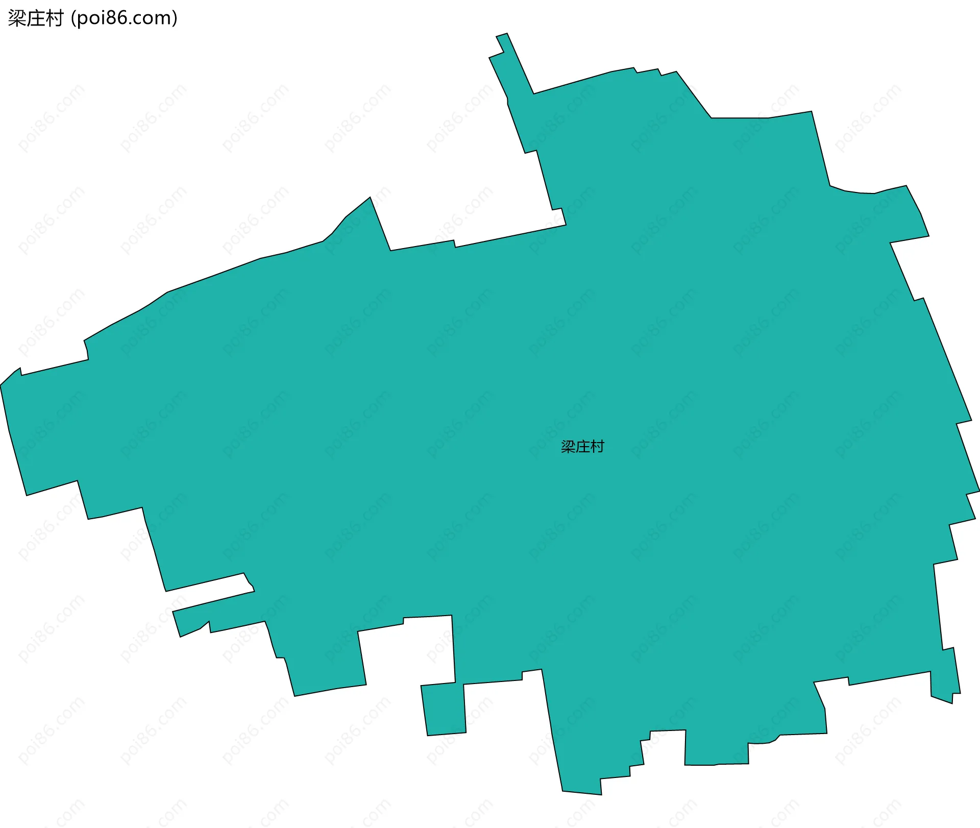 梁庄村边界地图