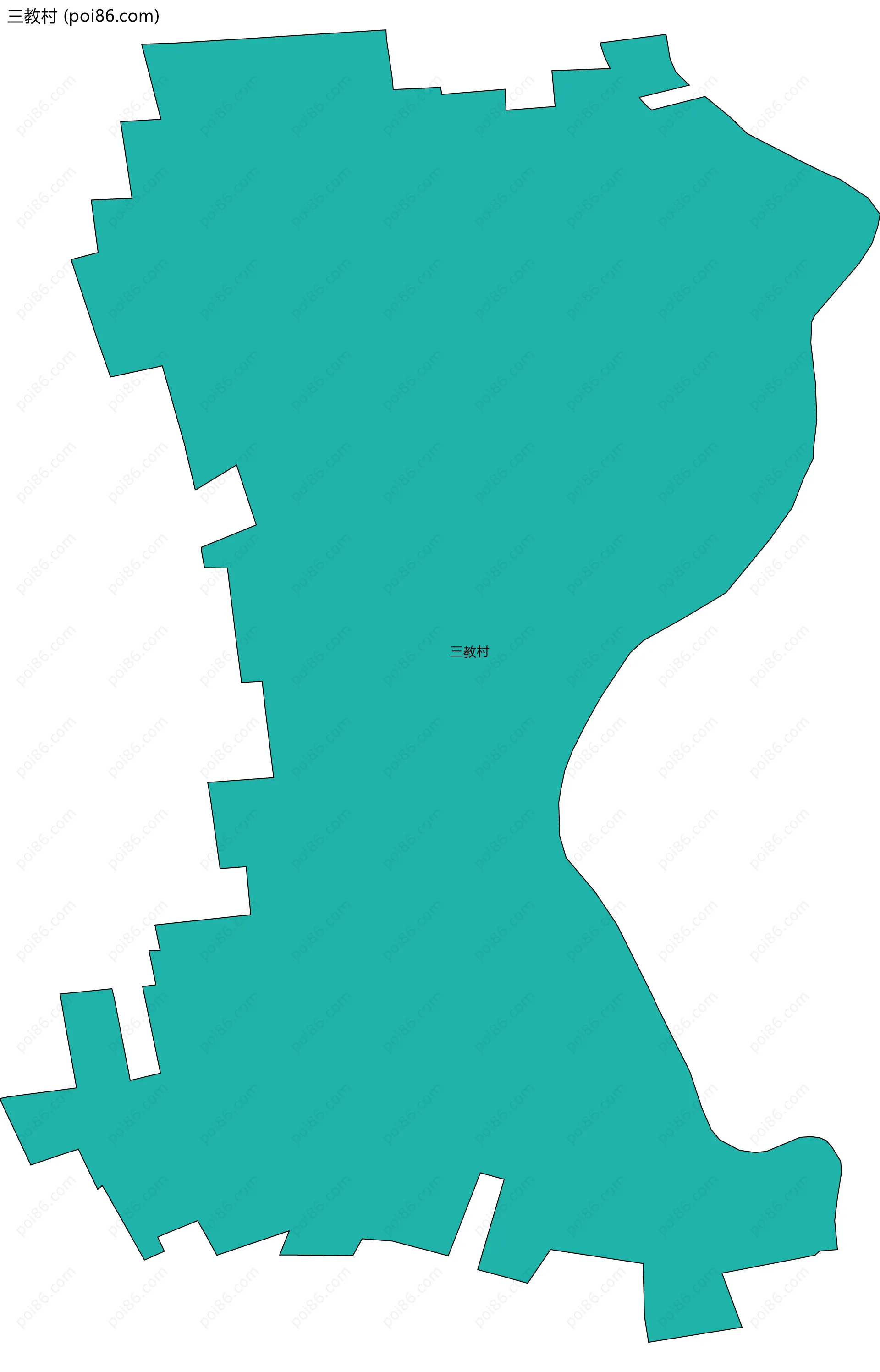 三教村边界地图