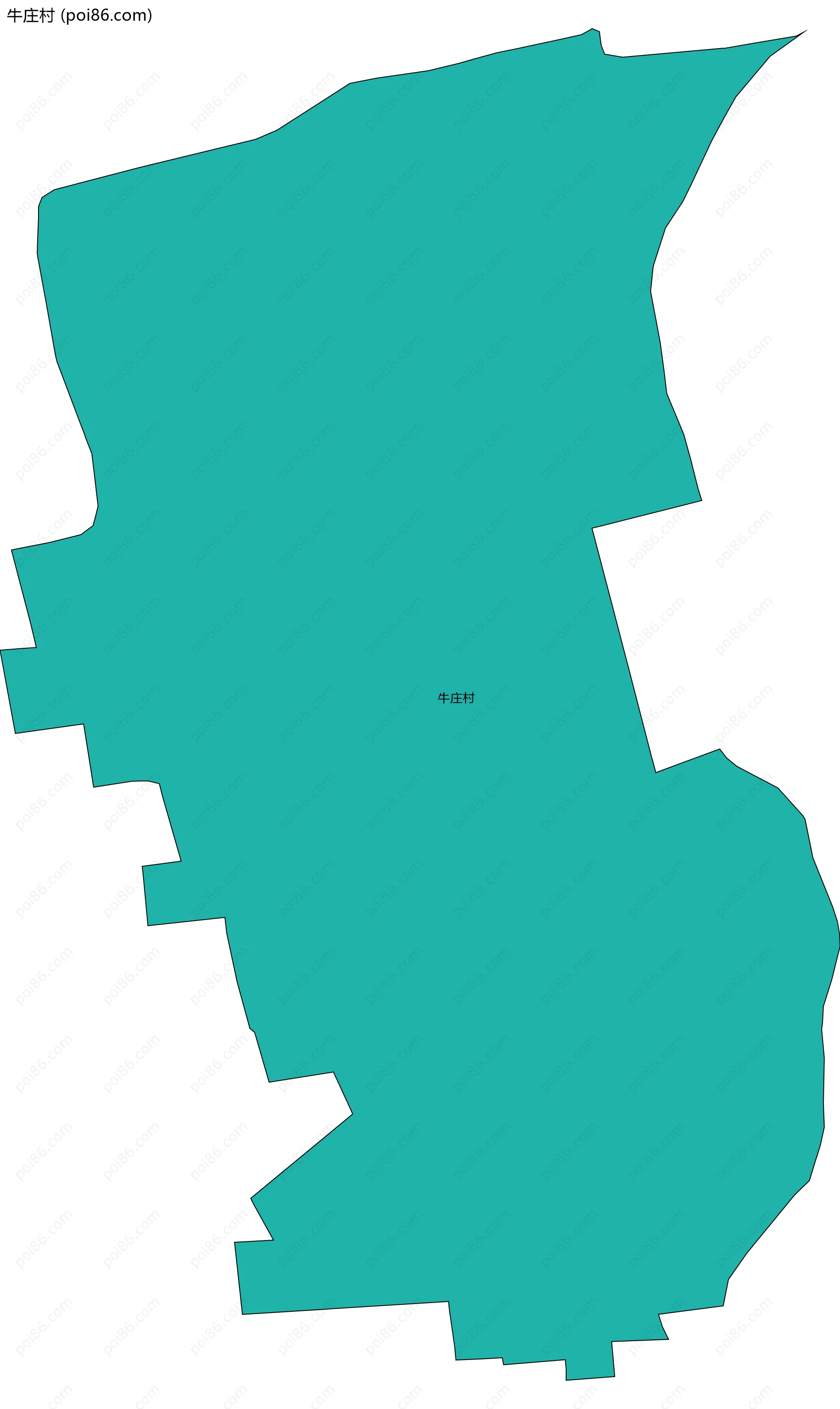 牛庄村边界地图