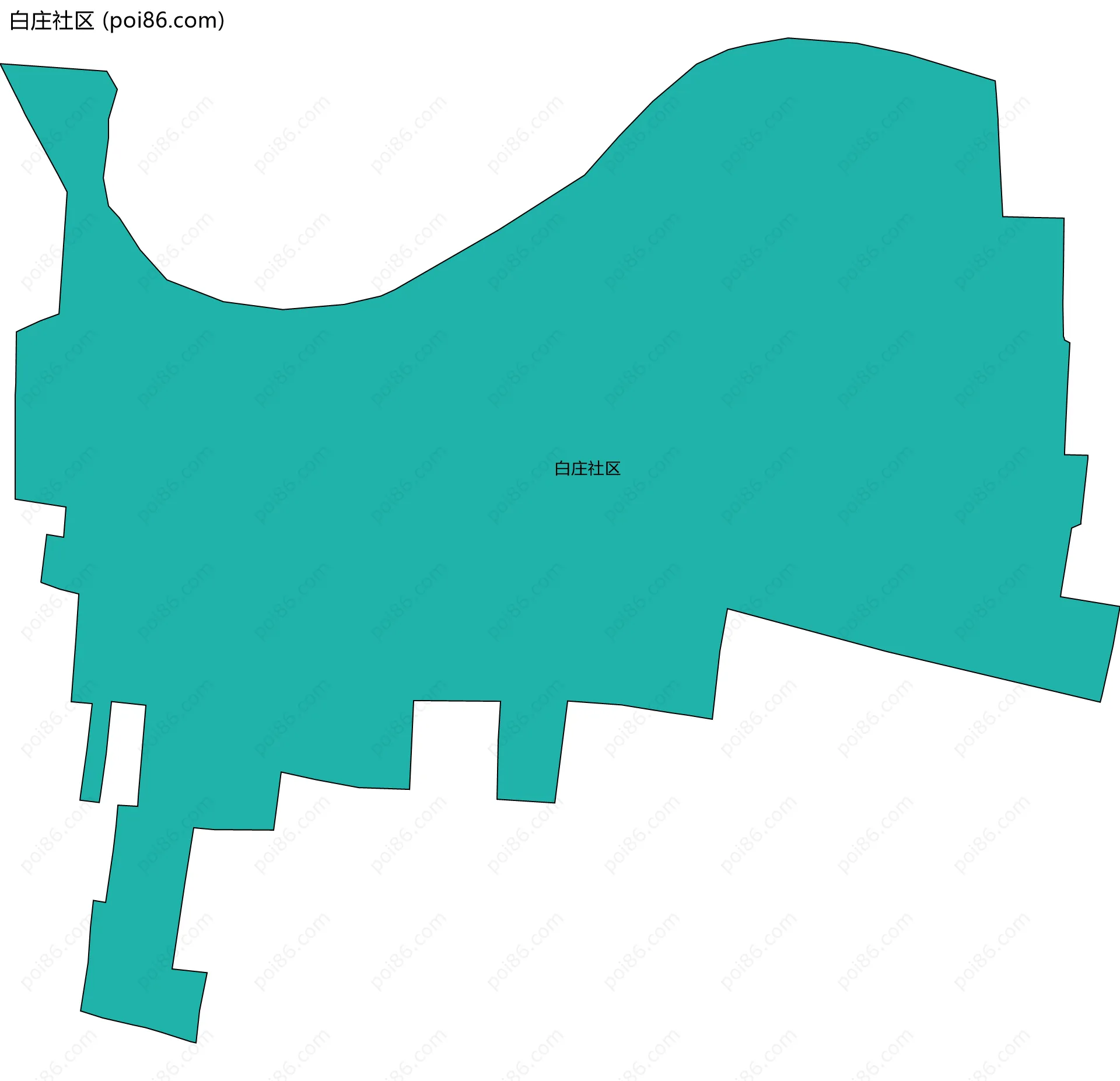 白庄社区边界地图