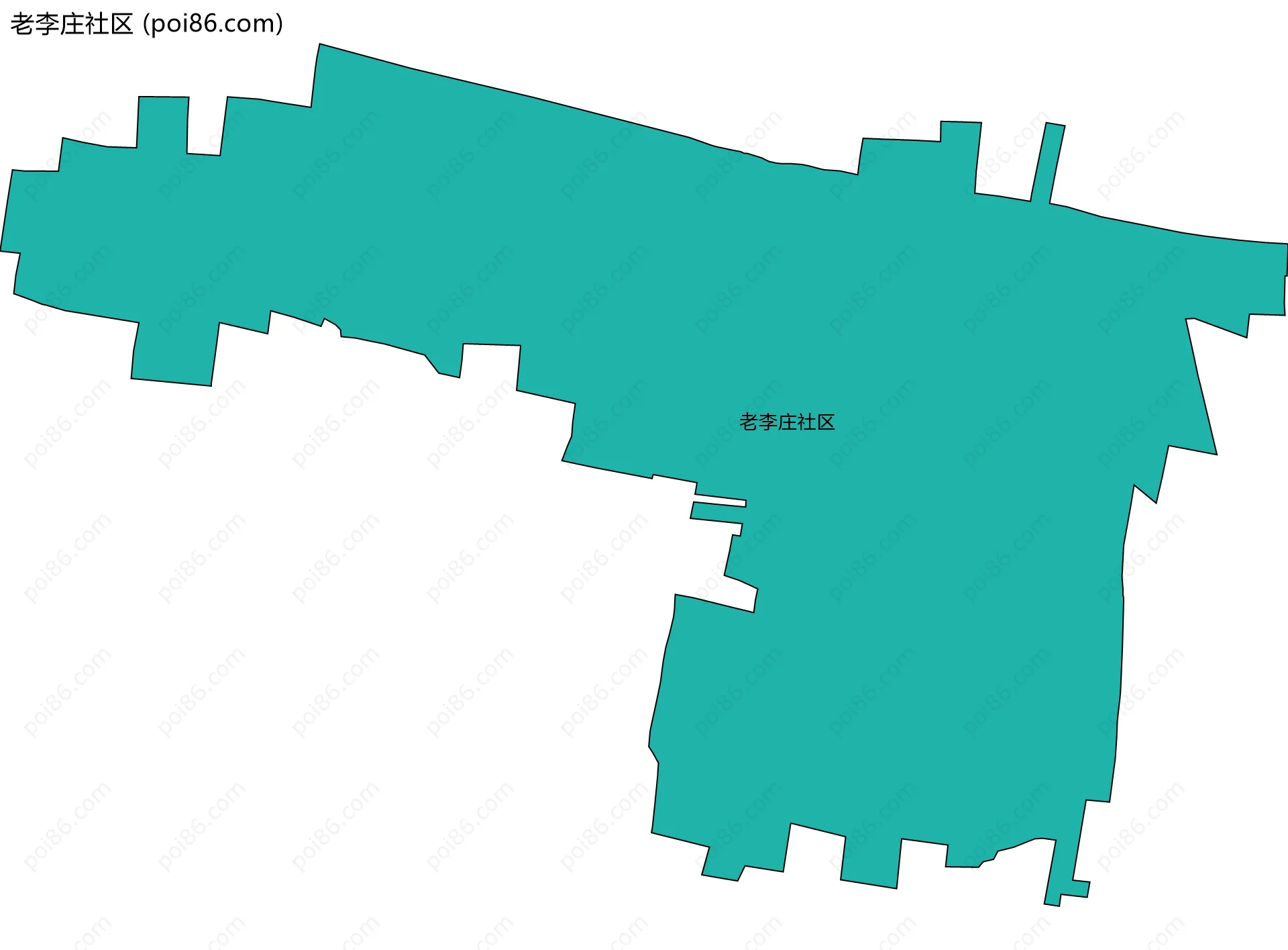 老李庄社区边界地图