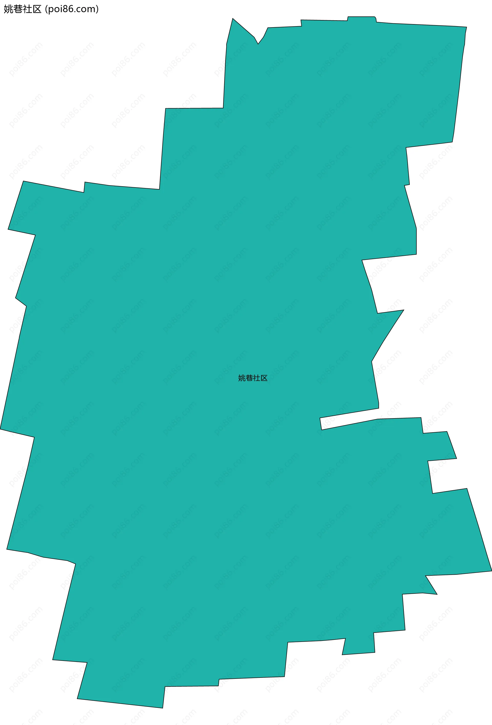 姚巷社区边界地图