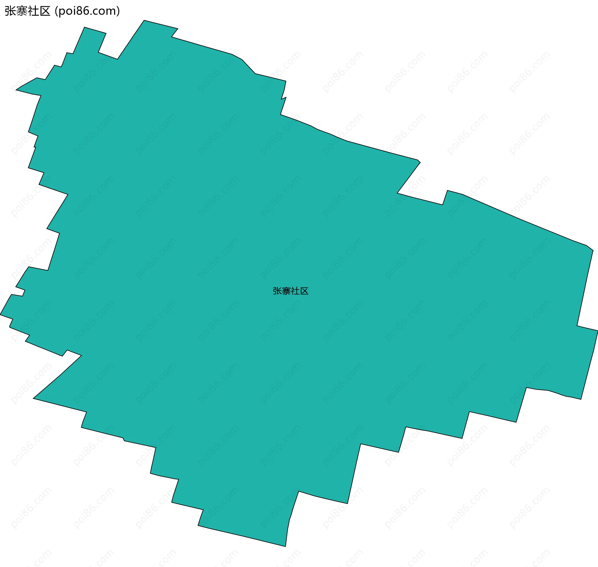 张寨社区边界地图
