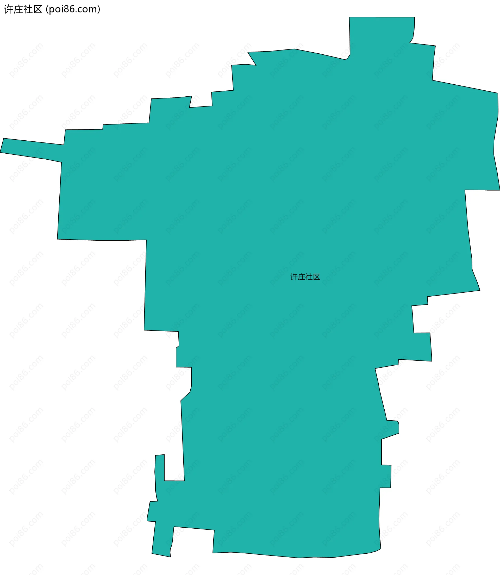 许庄社区边界地图