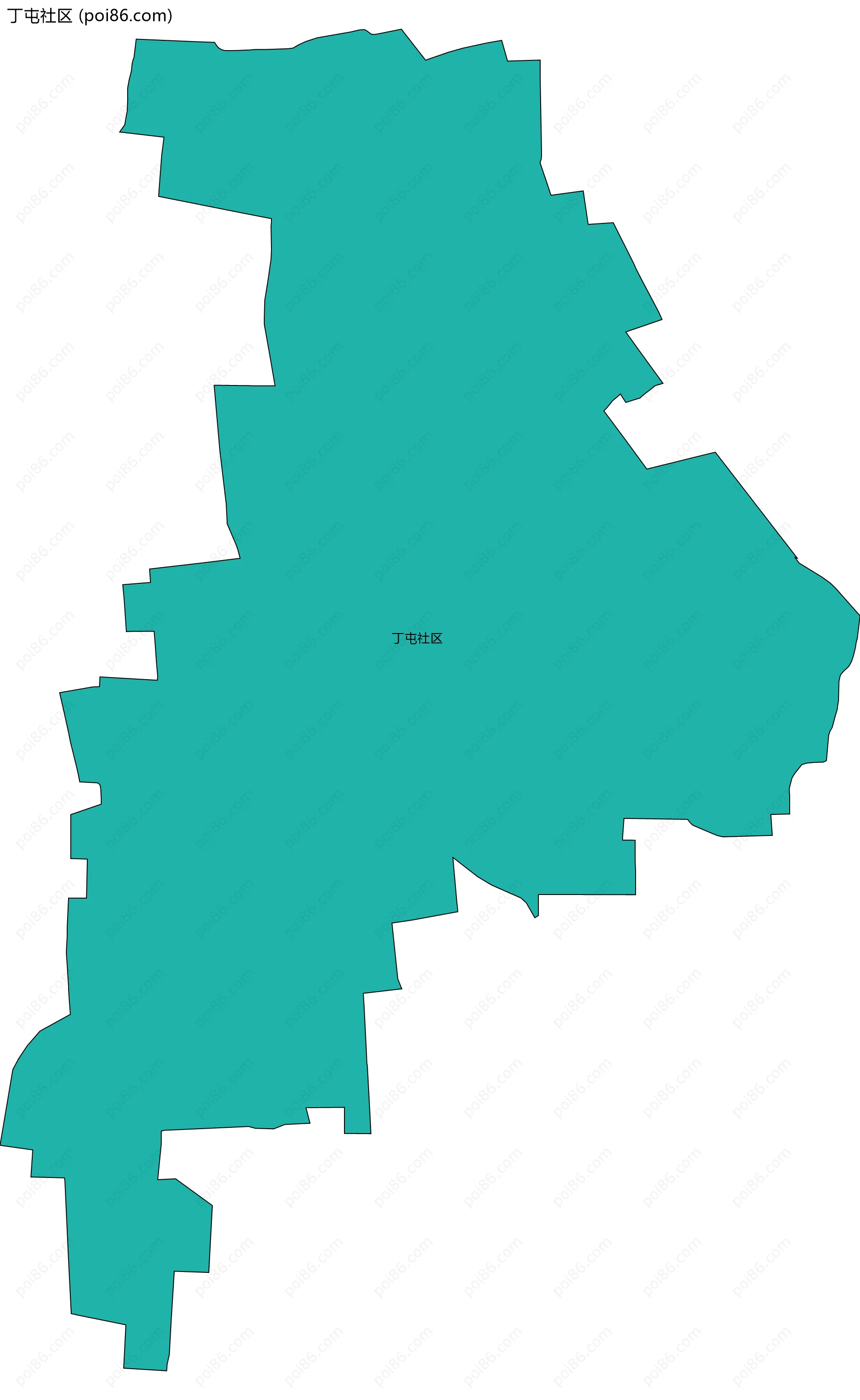 丁屯社区边界地图