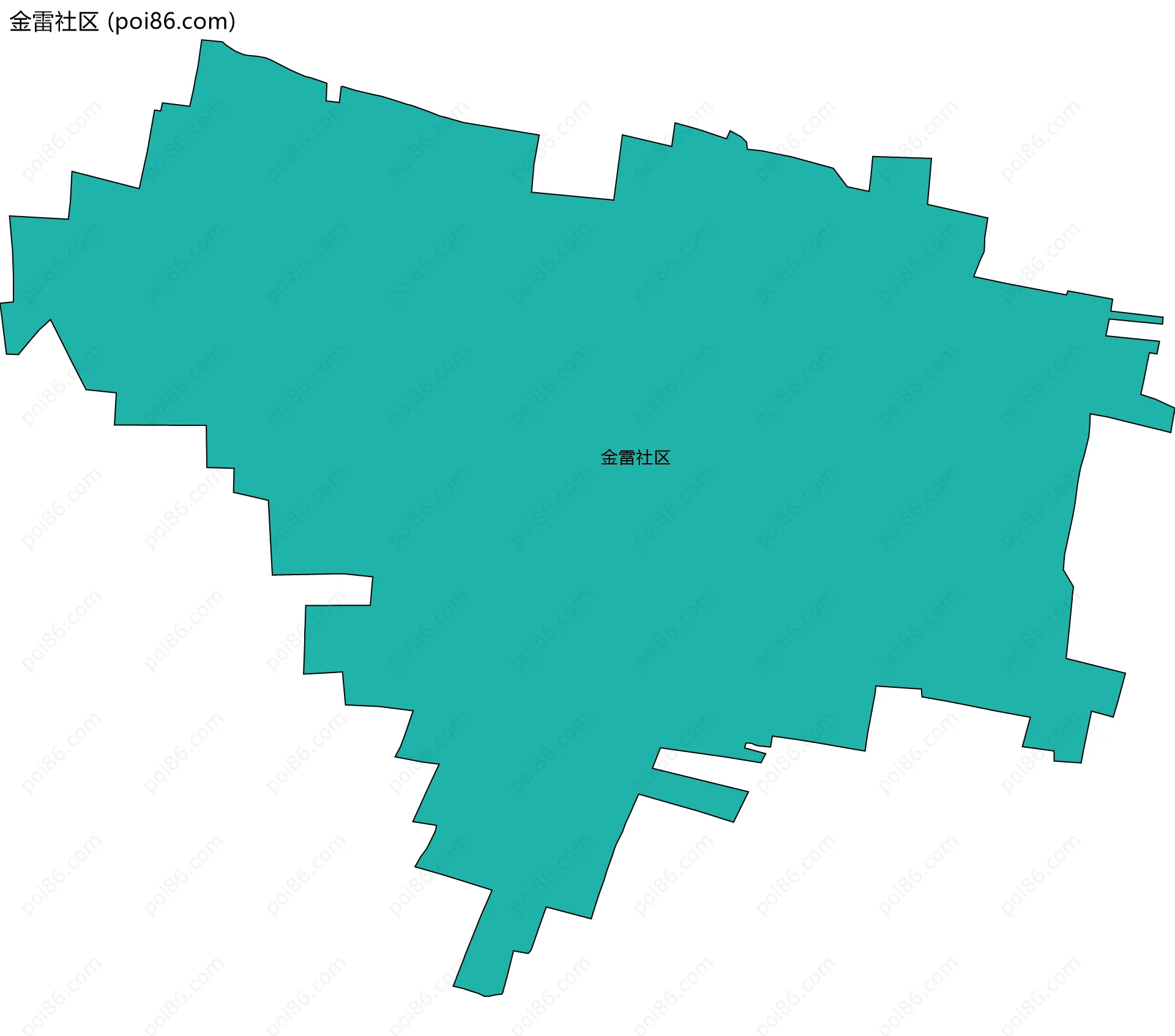 金雷社区边界地图