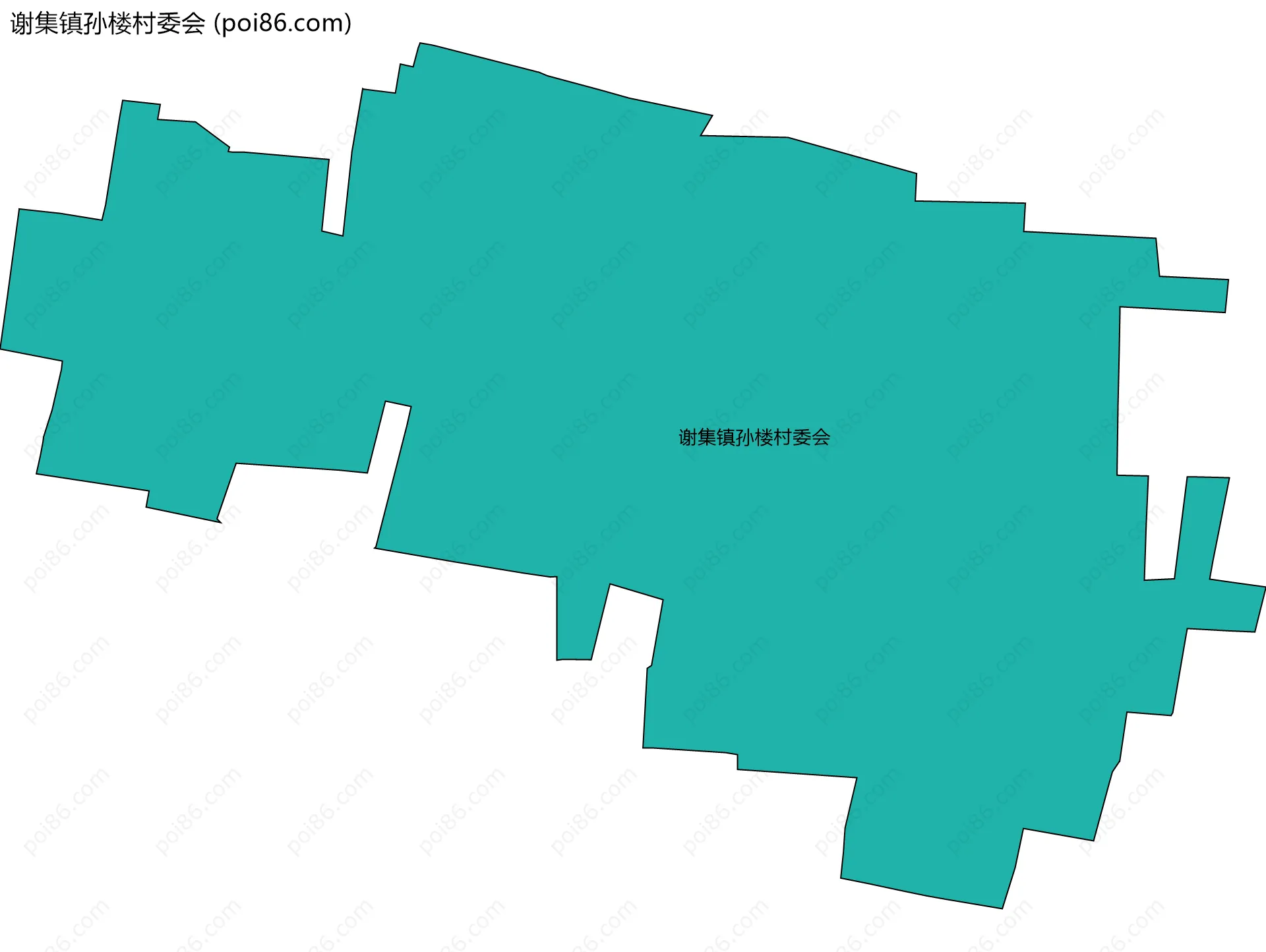 谢集镇孙楼村委会边界地图