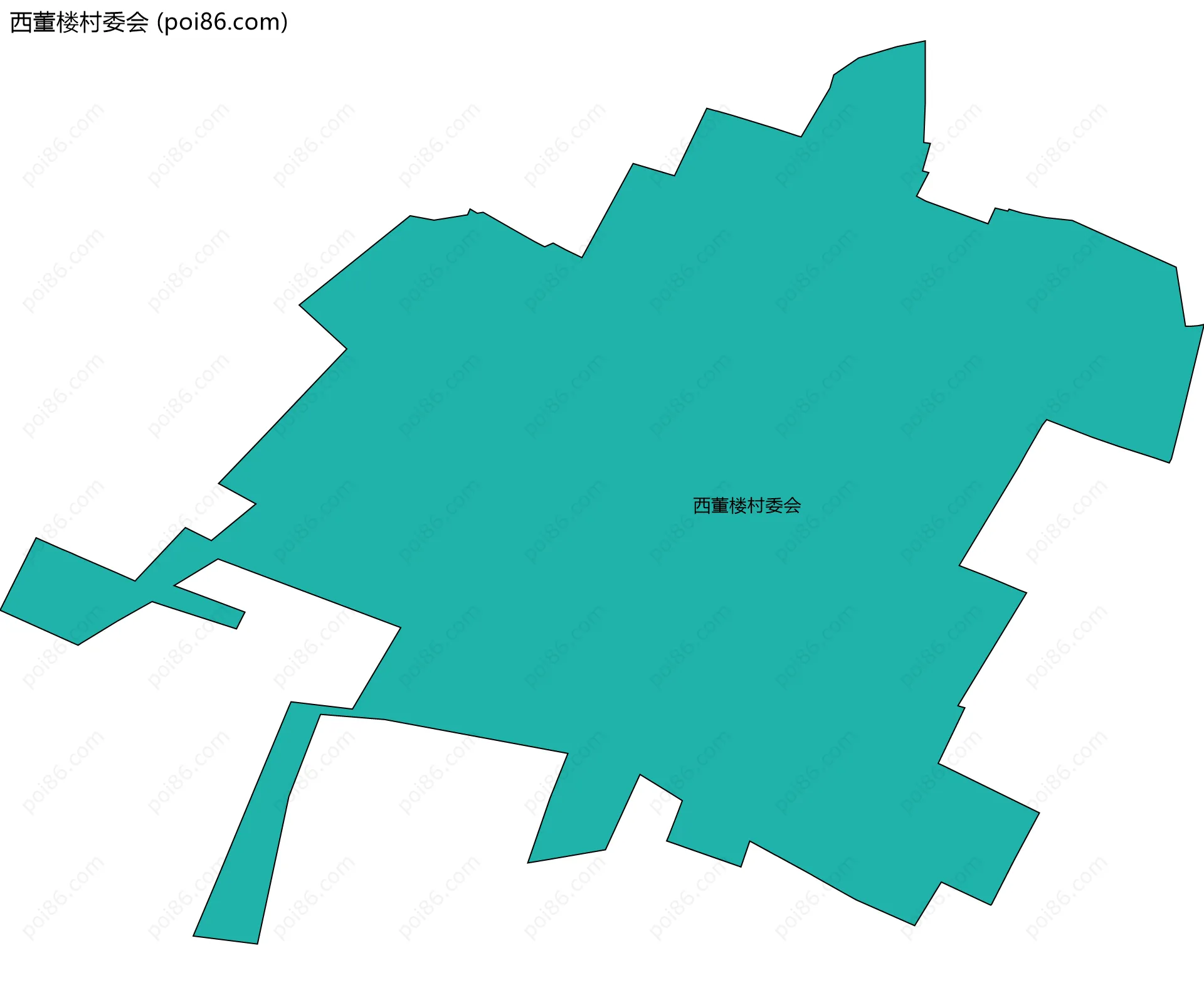 西董楼村委会边界地图