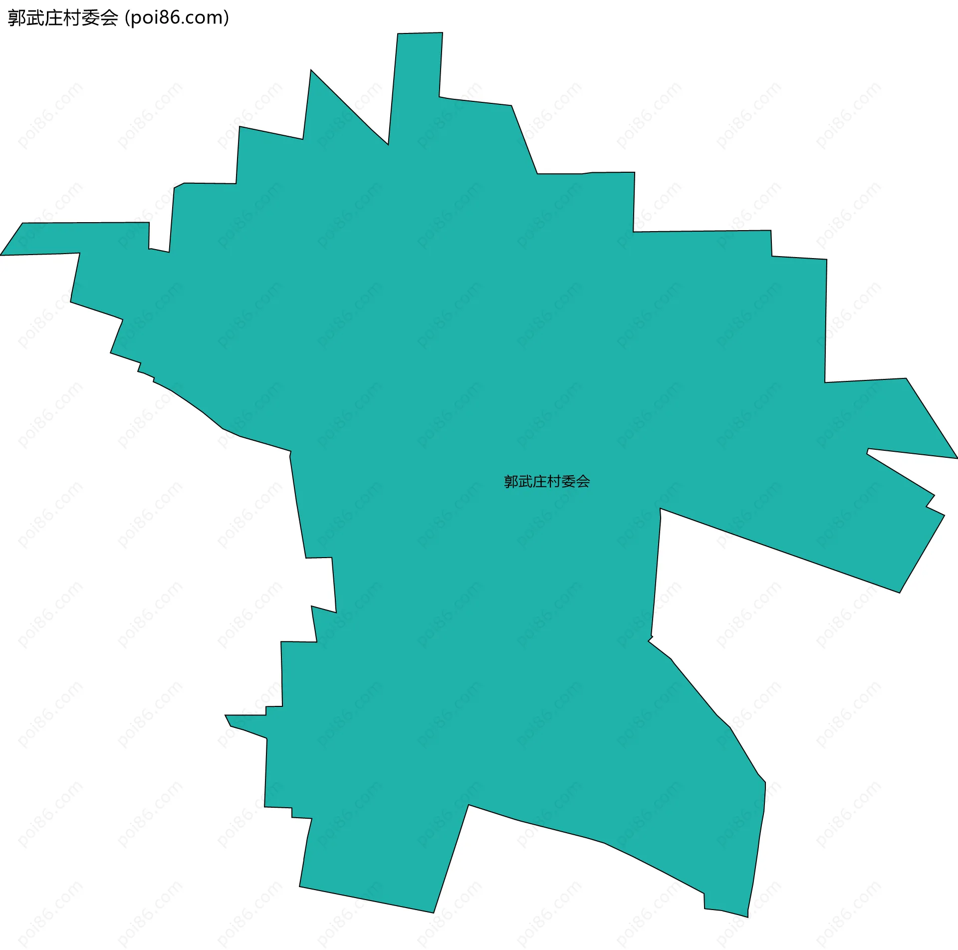 郭武庄村委会边界地图