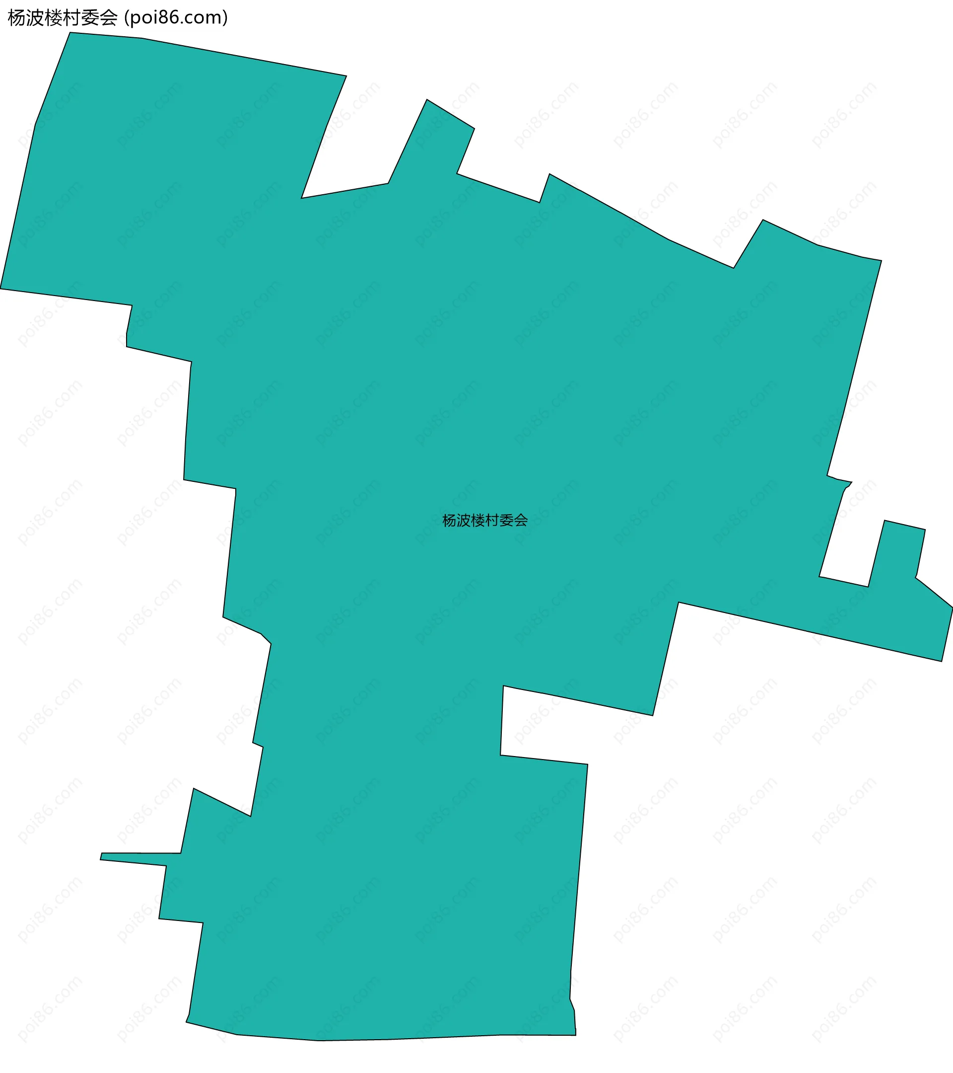 杨波楼村委会边界地图