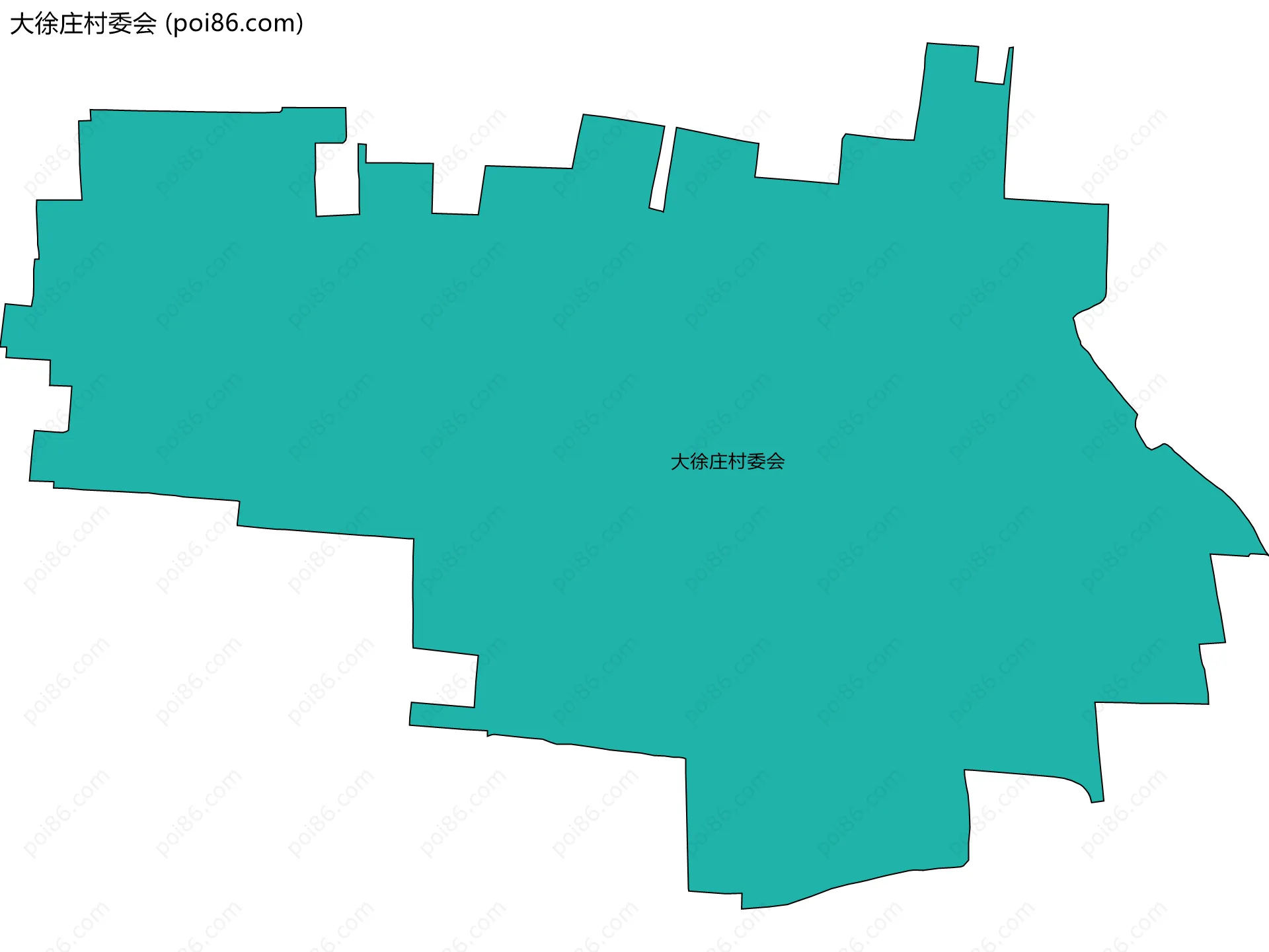 大徐庄村委会边界地图