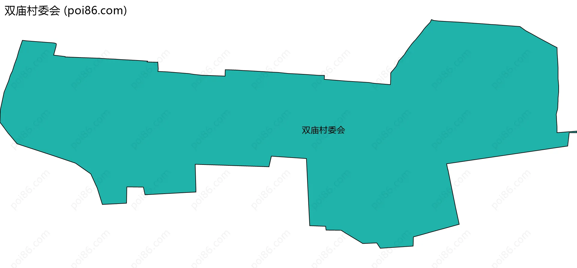 双庙村委会边界地图