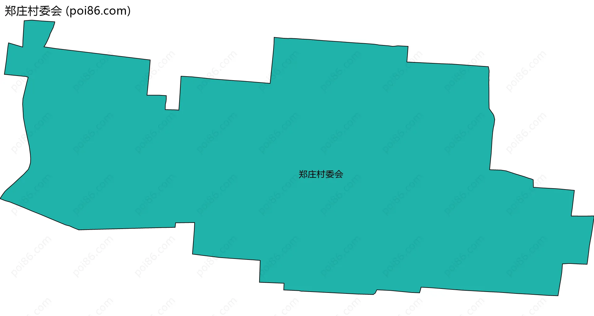 郑庄村委会边界地图