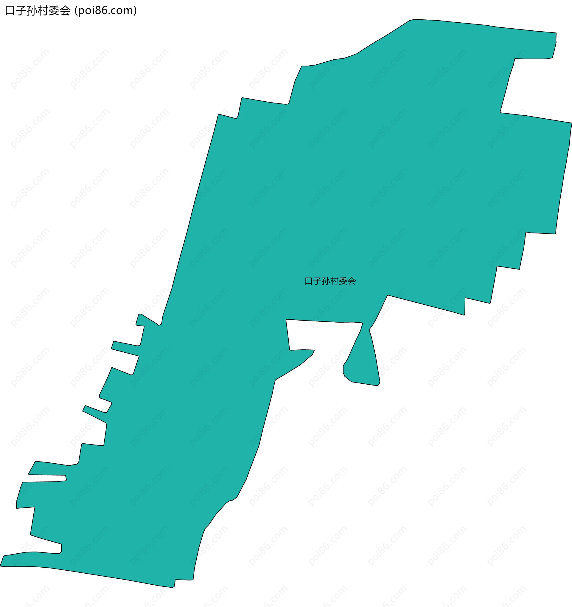 口子孙村委会边界地图