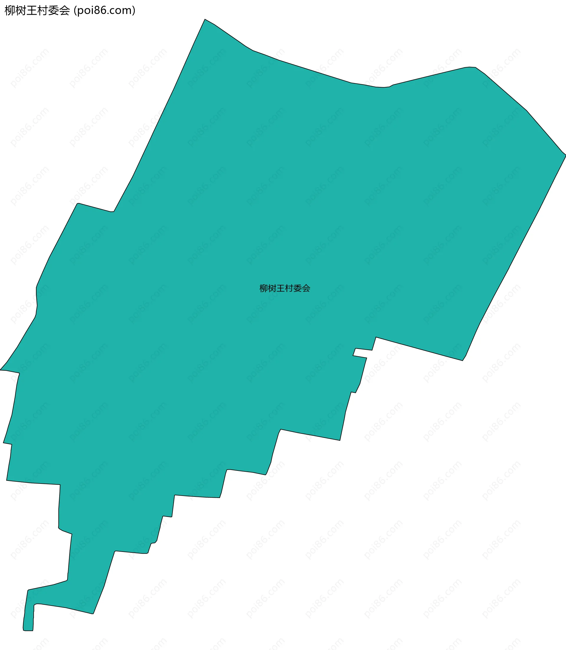 柳树王村委会边界地图