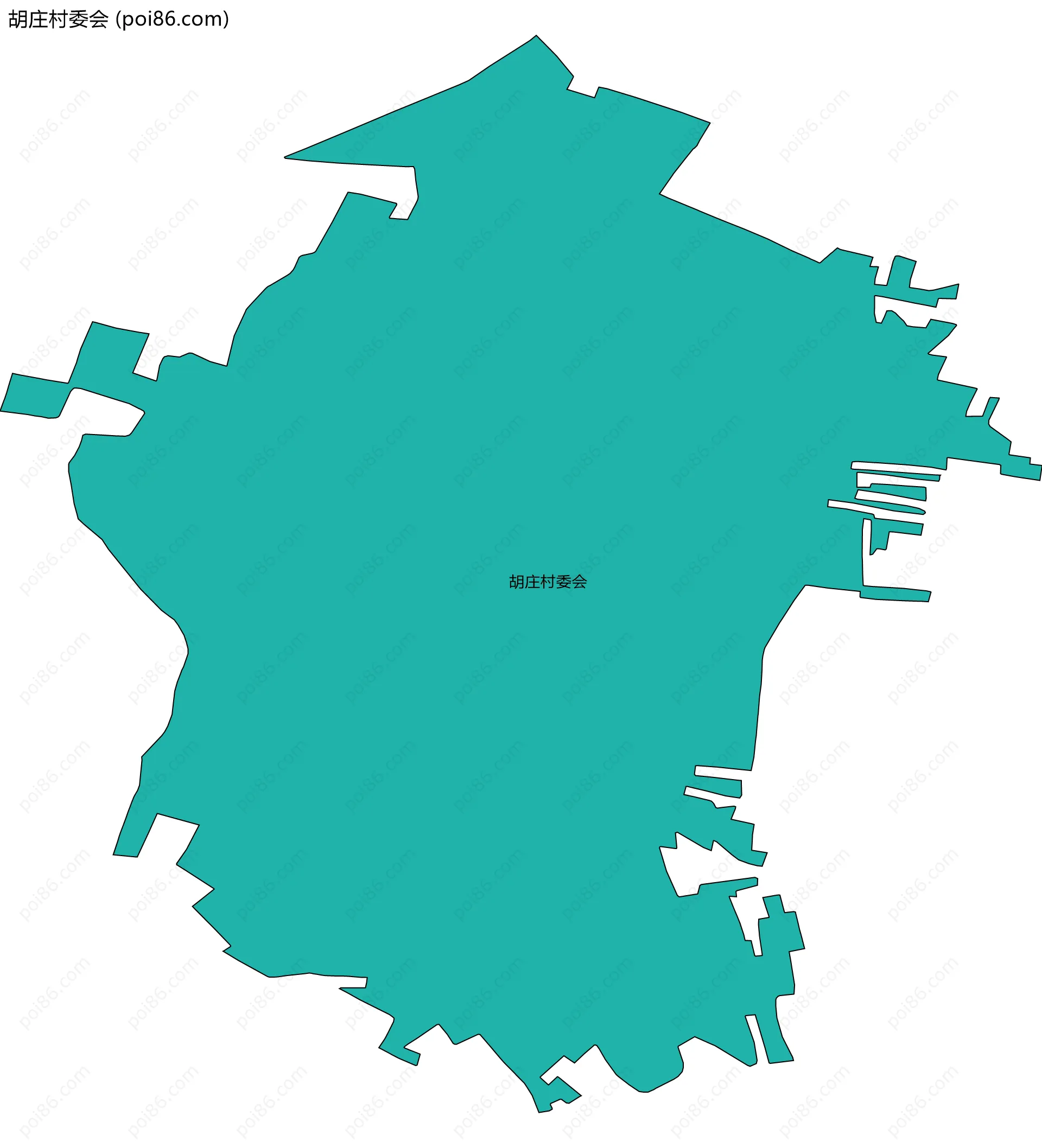 胡庄村委会边界地图