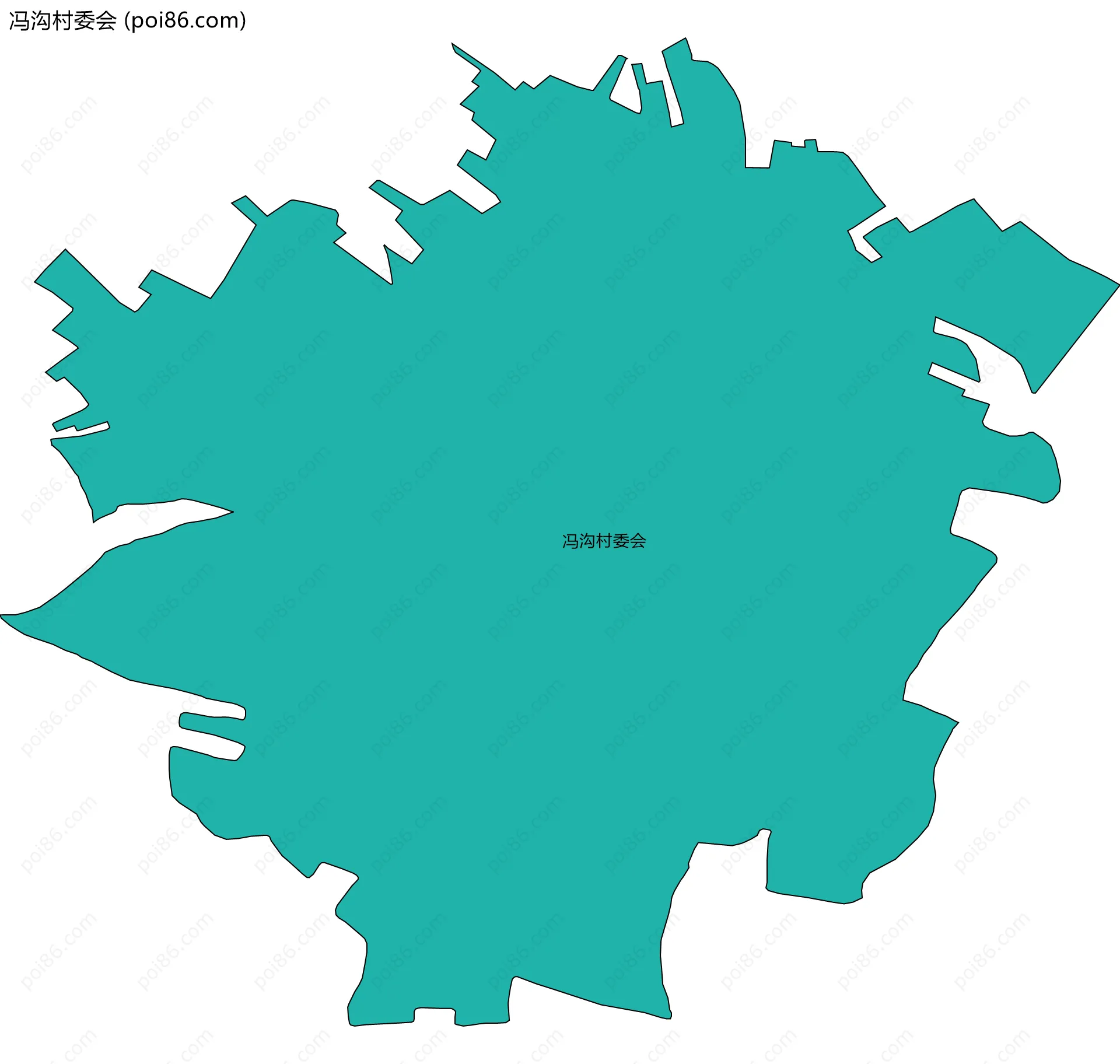 冯沟村委会边界地图