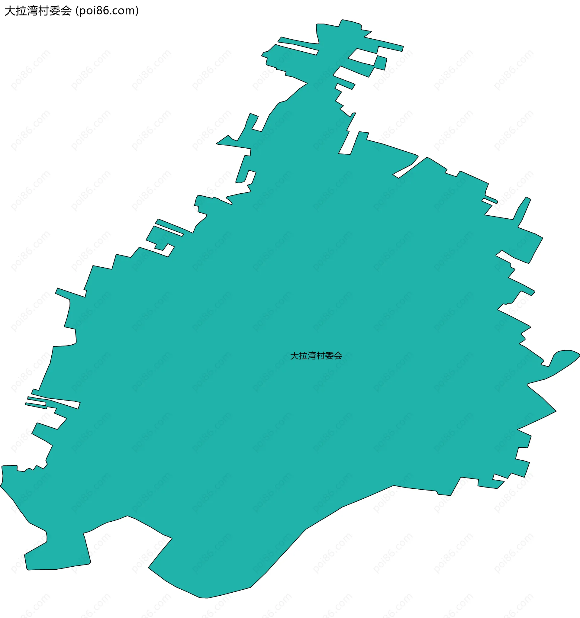 大拉湾村委会边界地图