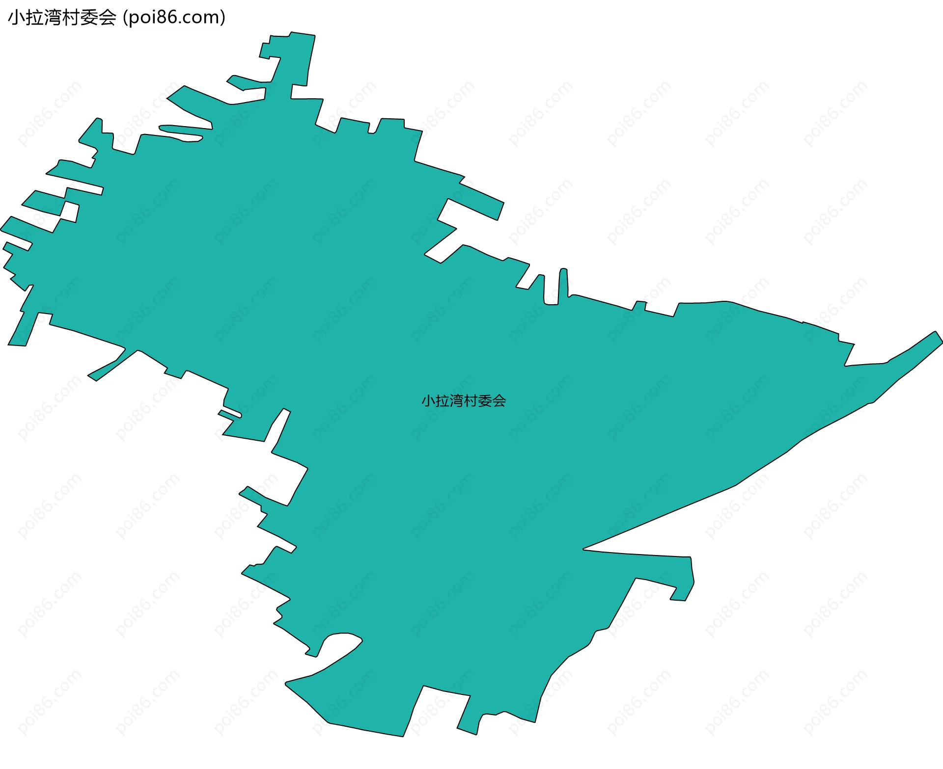 小拉湾村委会边界地图
