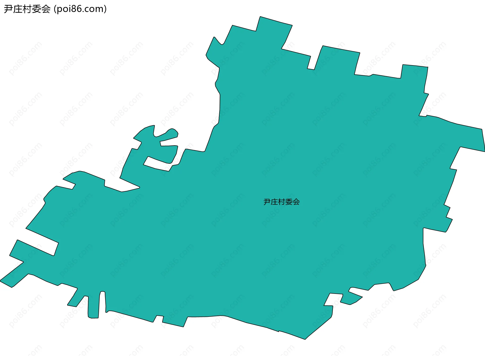 尹庄村委会边界地图