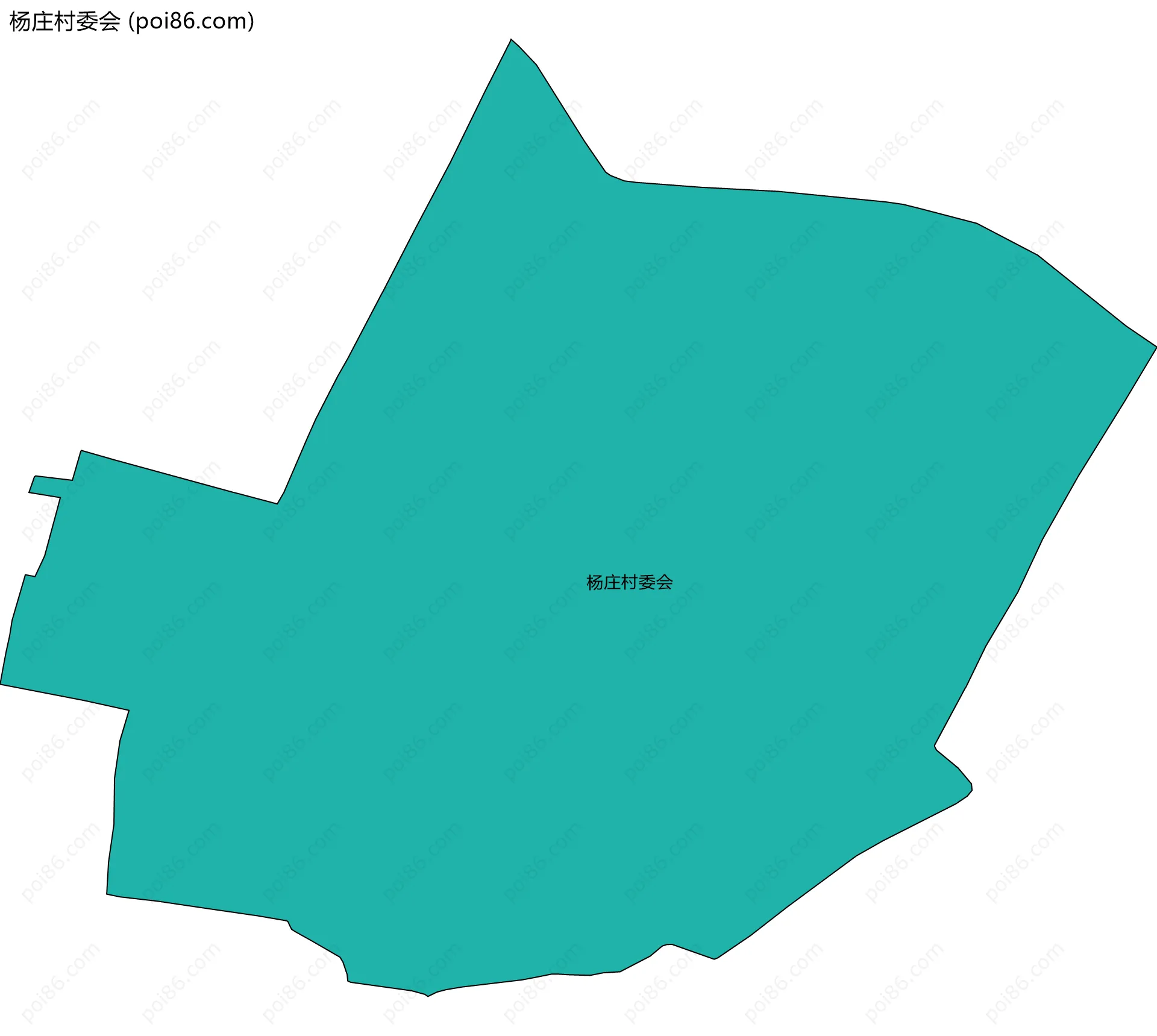 杨庄村委会边界地图