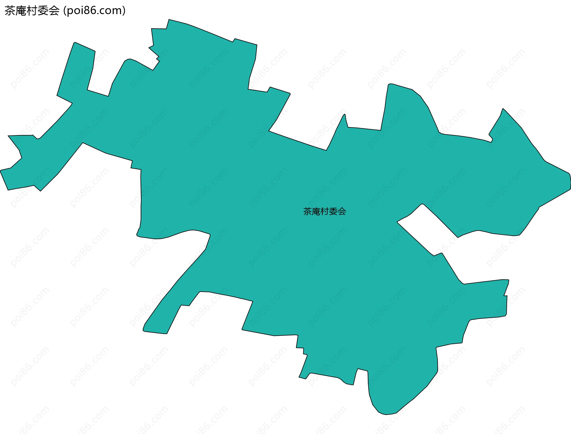 茶庵村委会边界地图