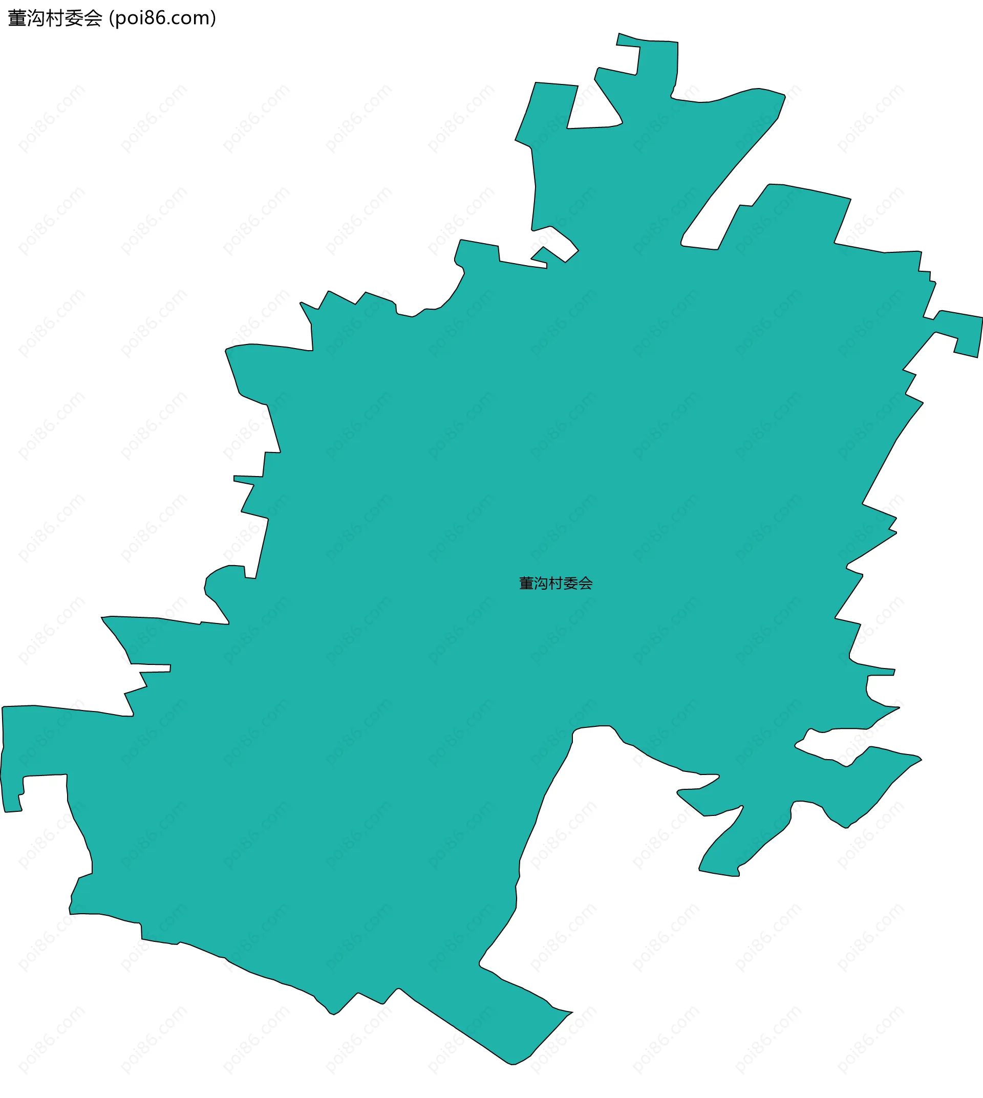 董沟村委会边界地图