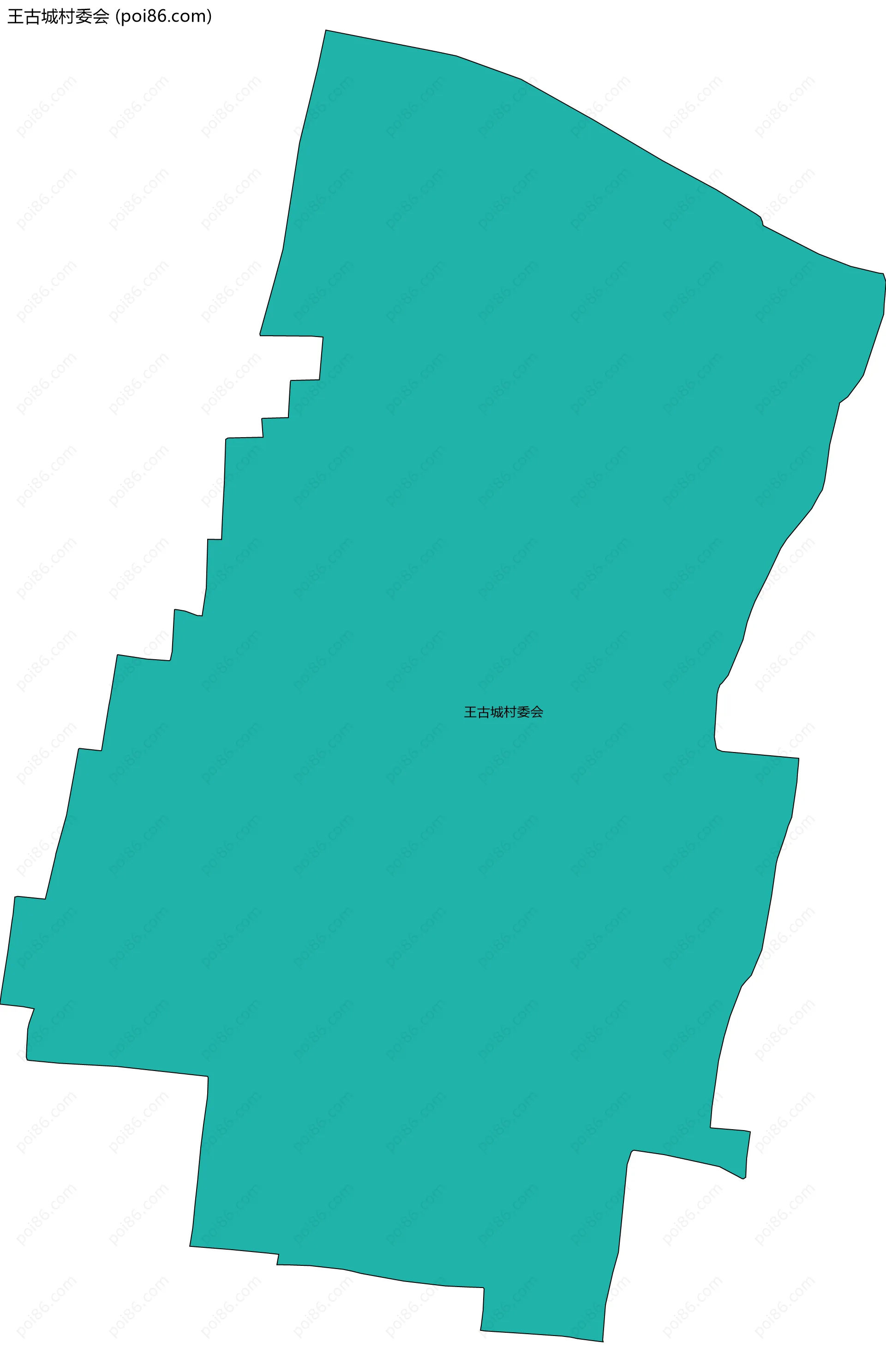 王古城村委会边界地图