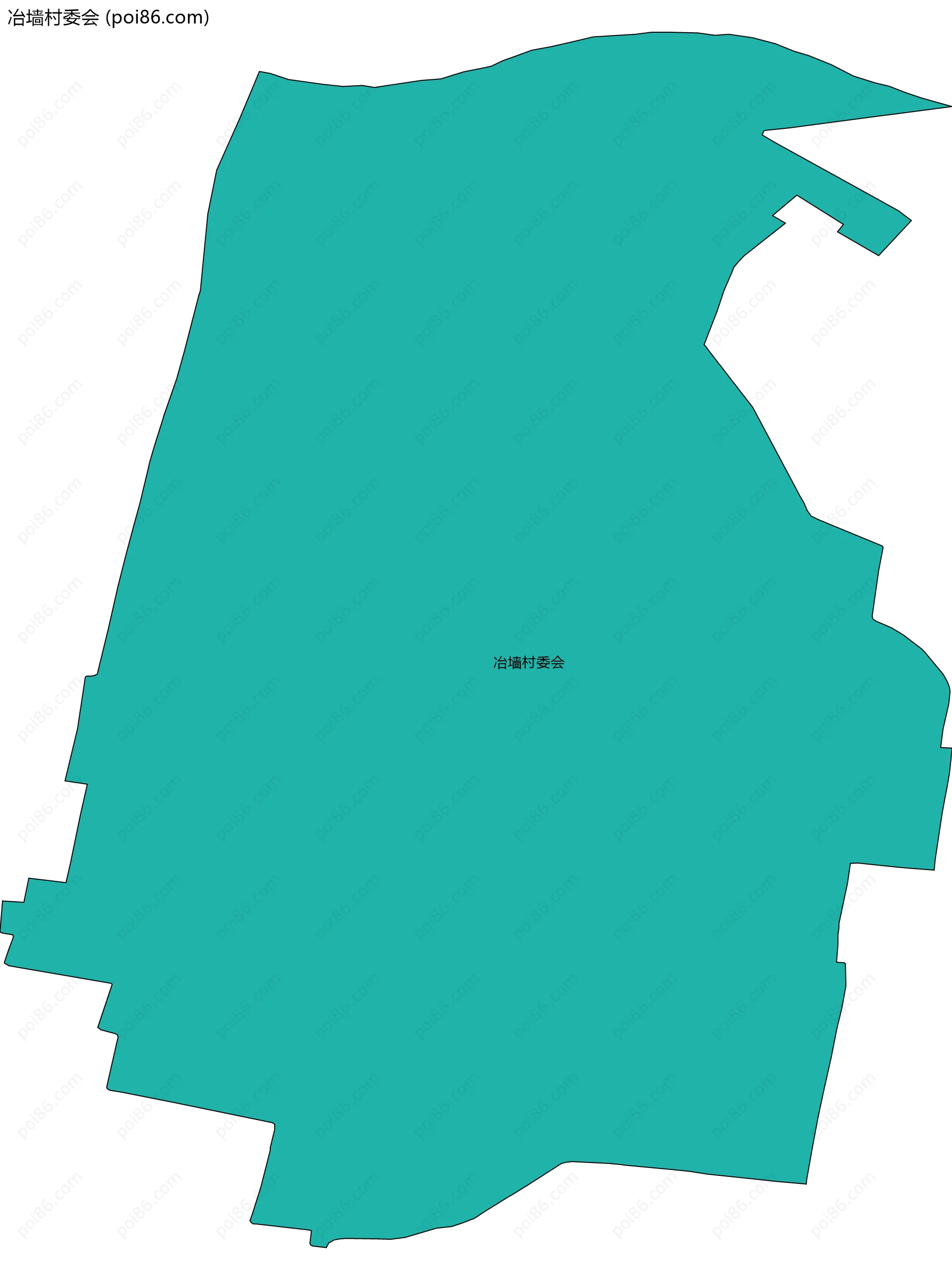 冶墙村委会边界地图