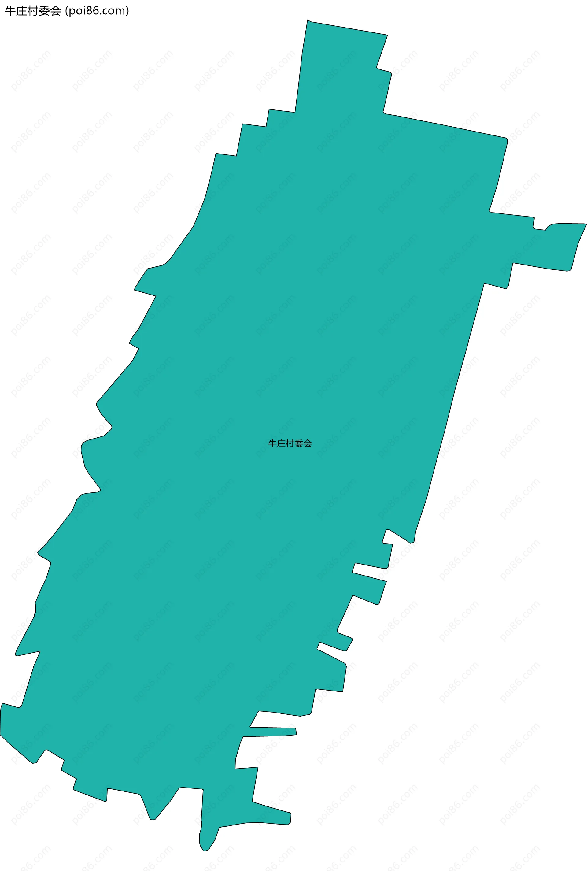 牛庄村委会边界地图