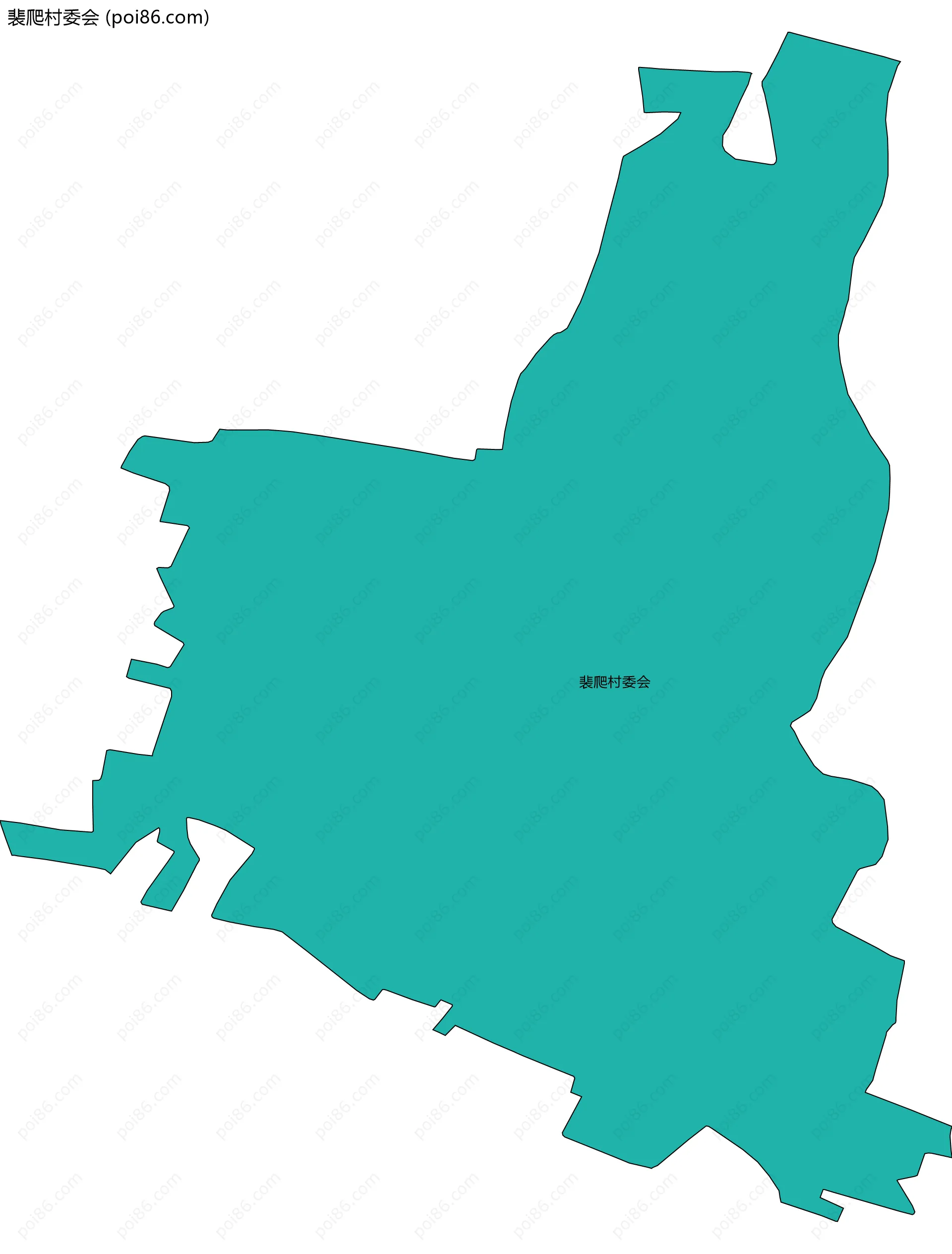 裴爬村委会边界地图