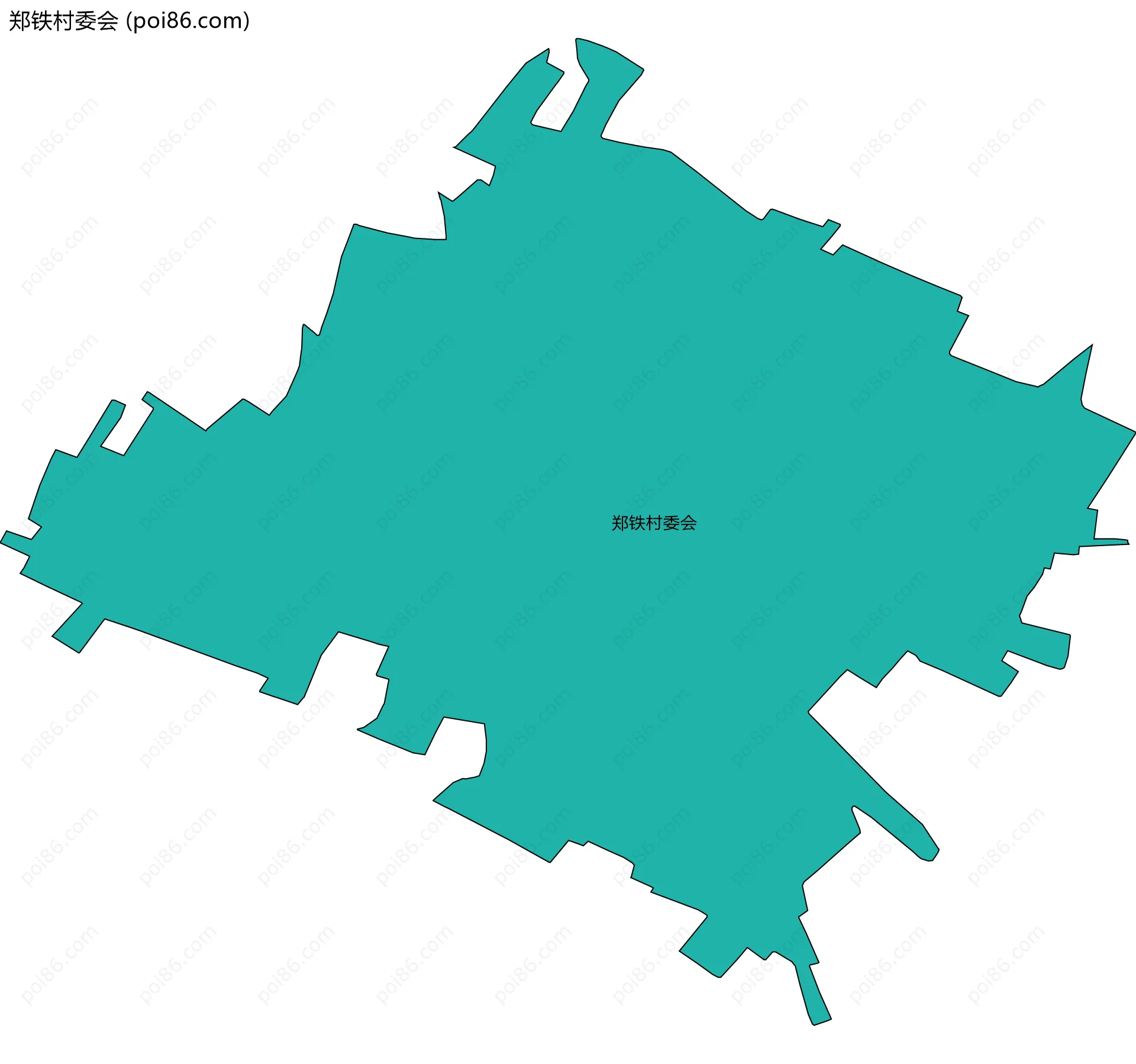 郑铁村委会边界地图