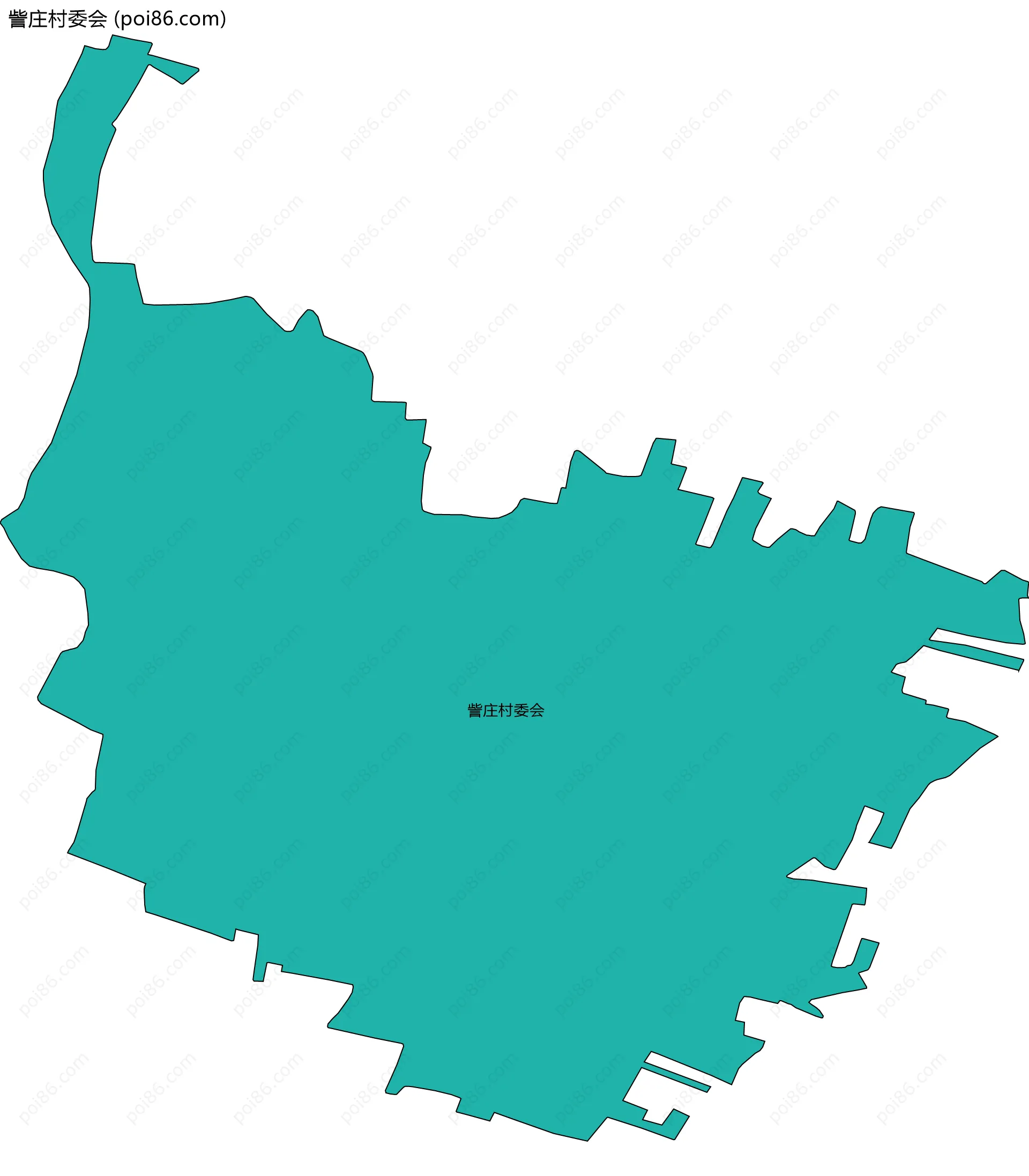 訾庄村委会边界地图