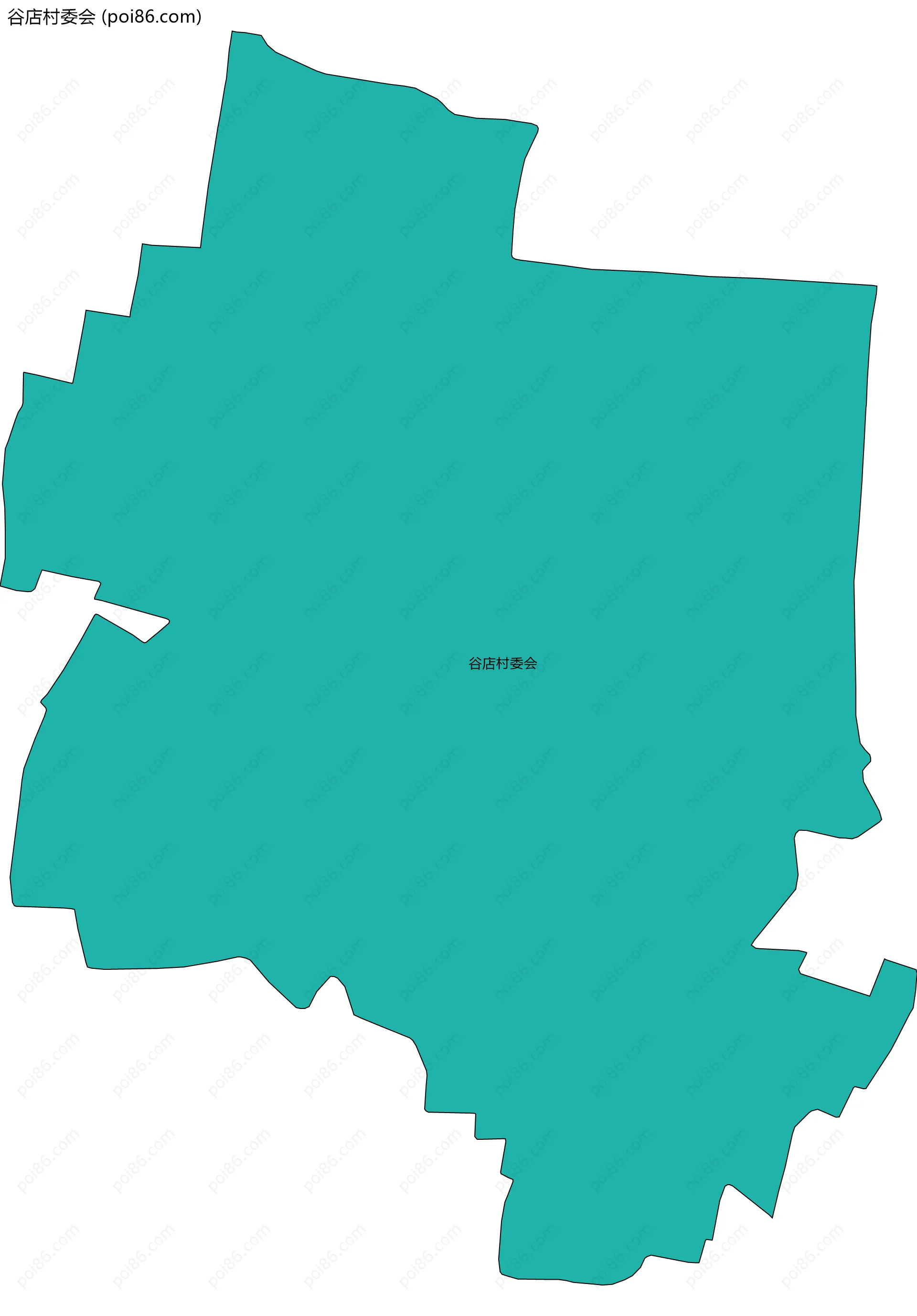 谷店村委会边界地图