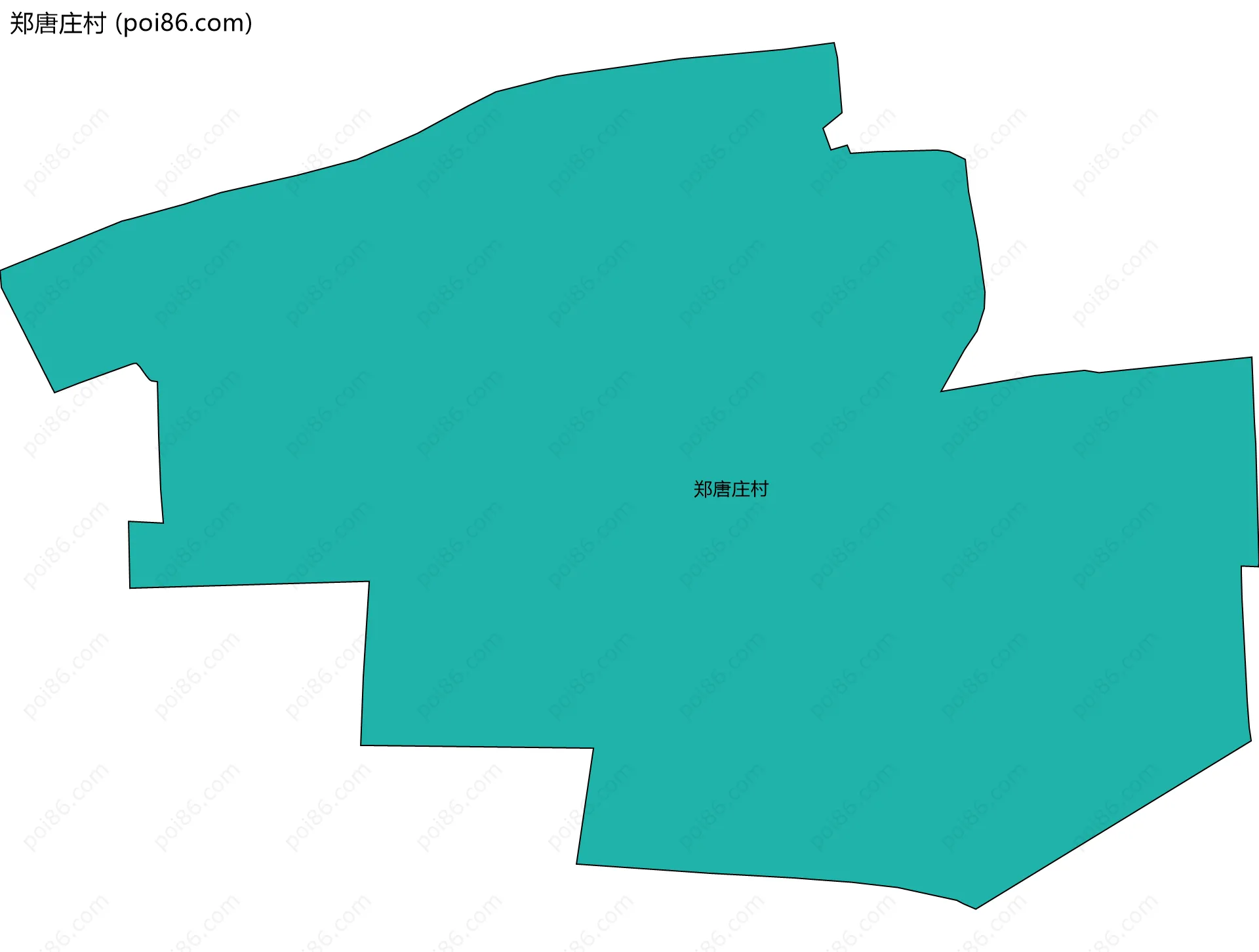 郑唐庄村边界地图