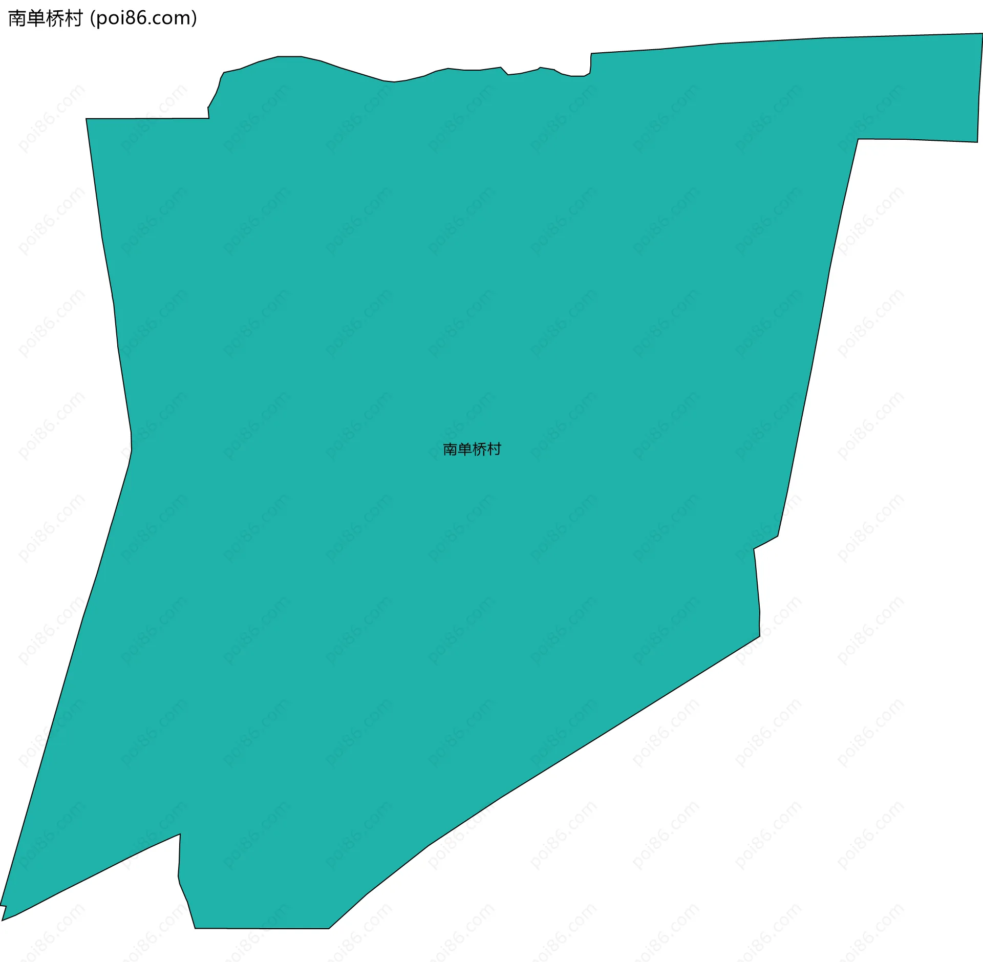 南单桥村边界地图