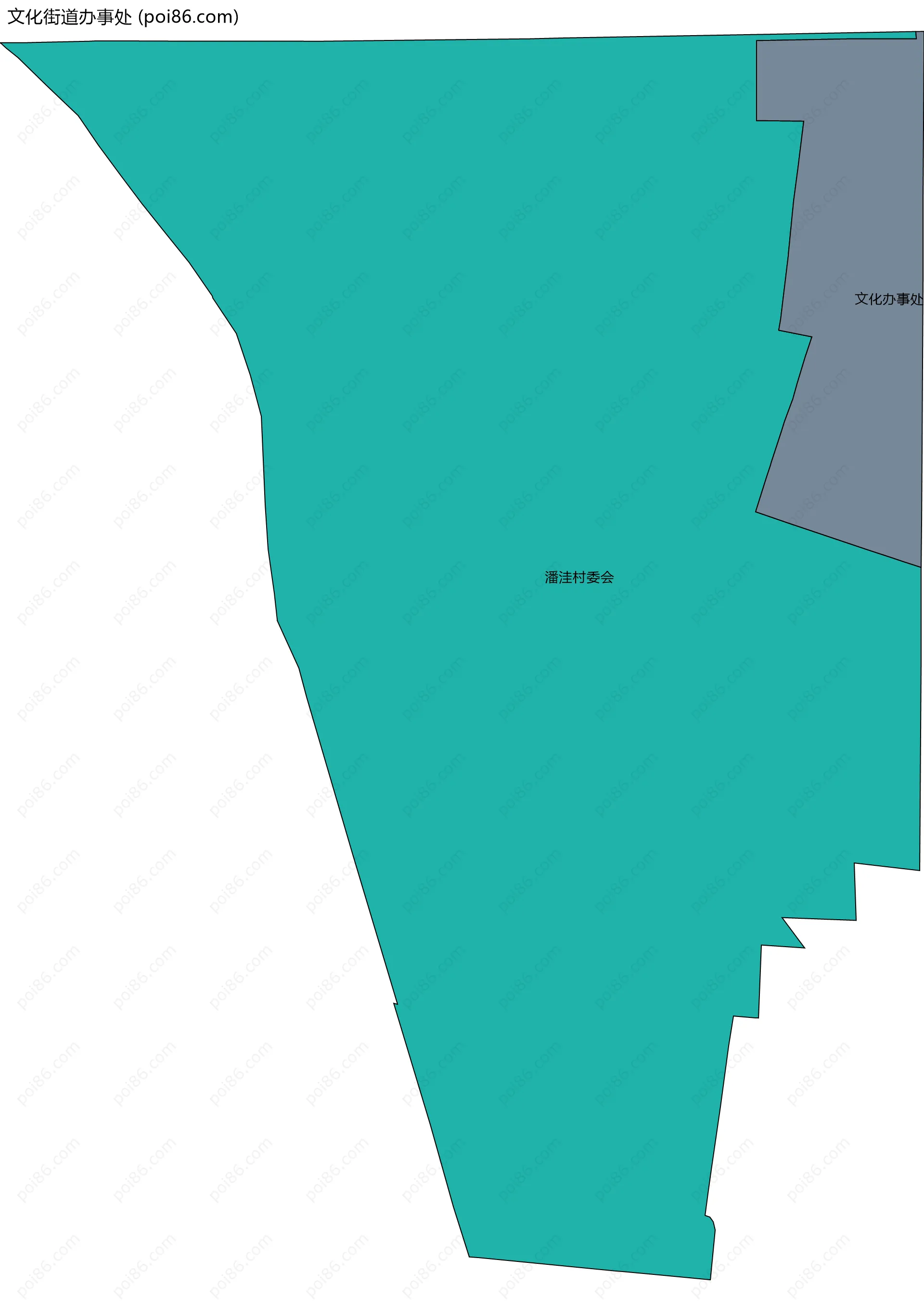 文化街道办事处边界地图(五级行政区划)