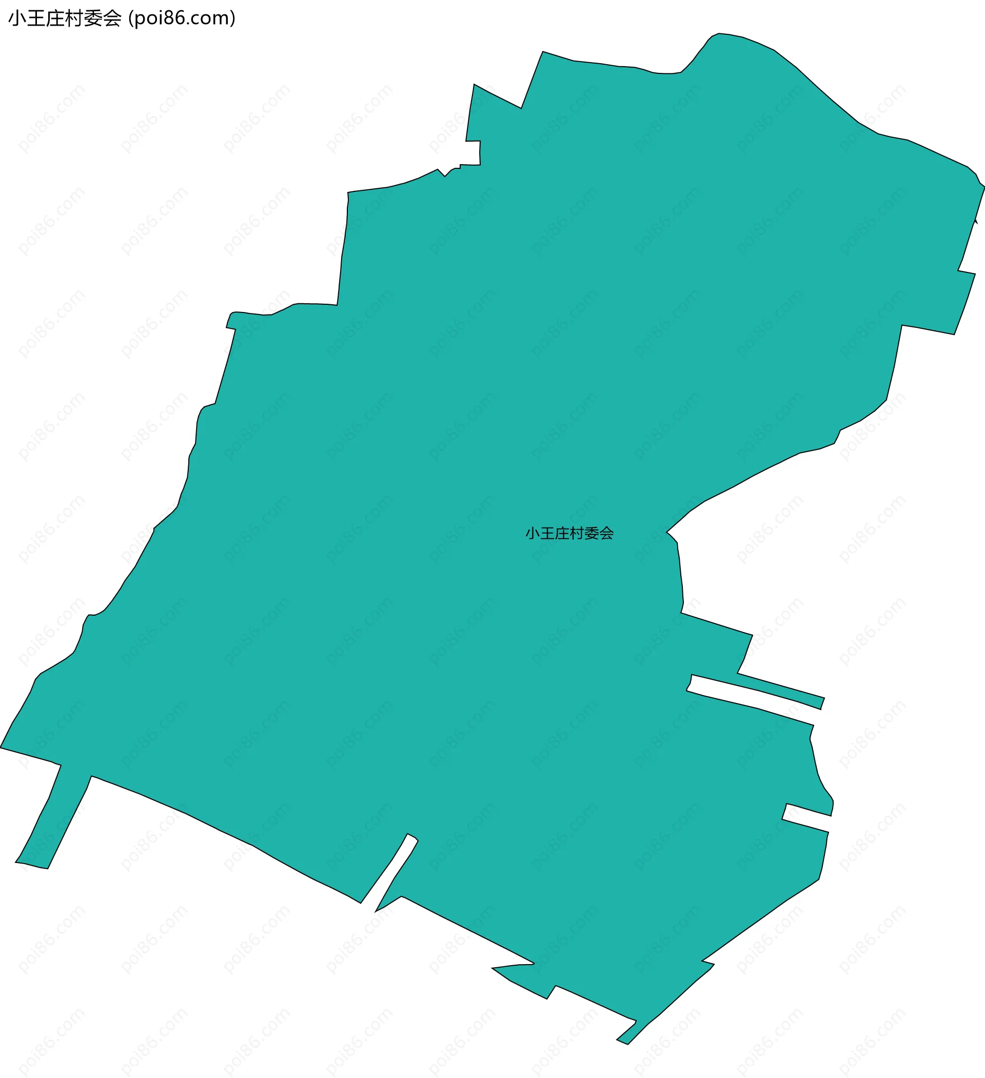 小王庄村委会边界地图