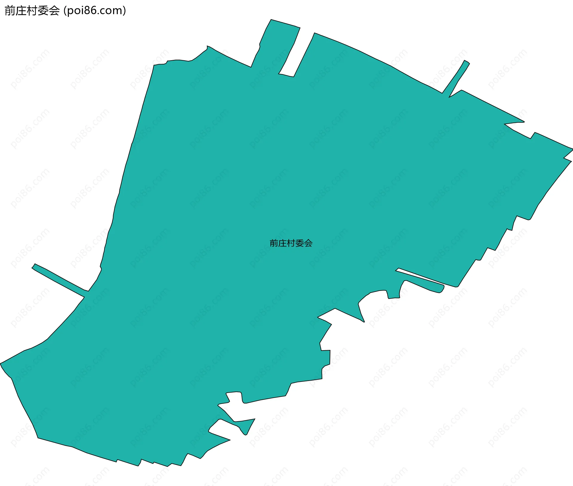 前庄村委会边界地图