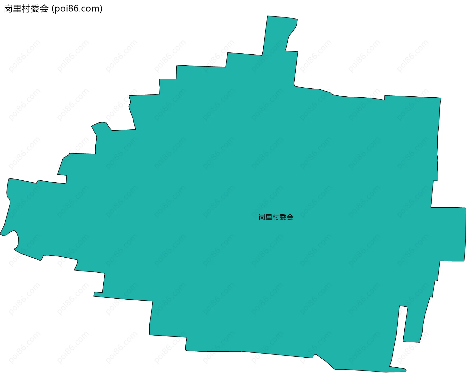岗里村委会边界地图