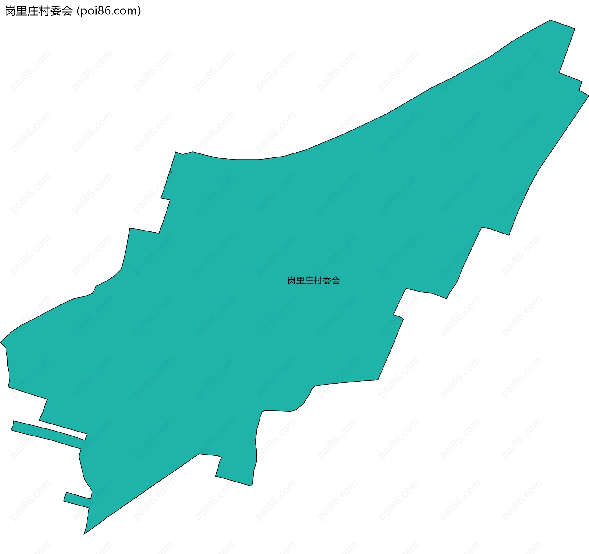 岗里庄村委会边界地图