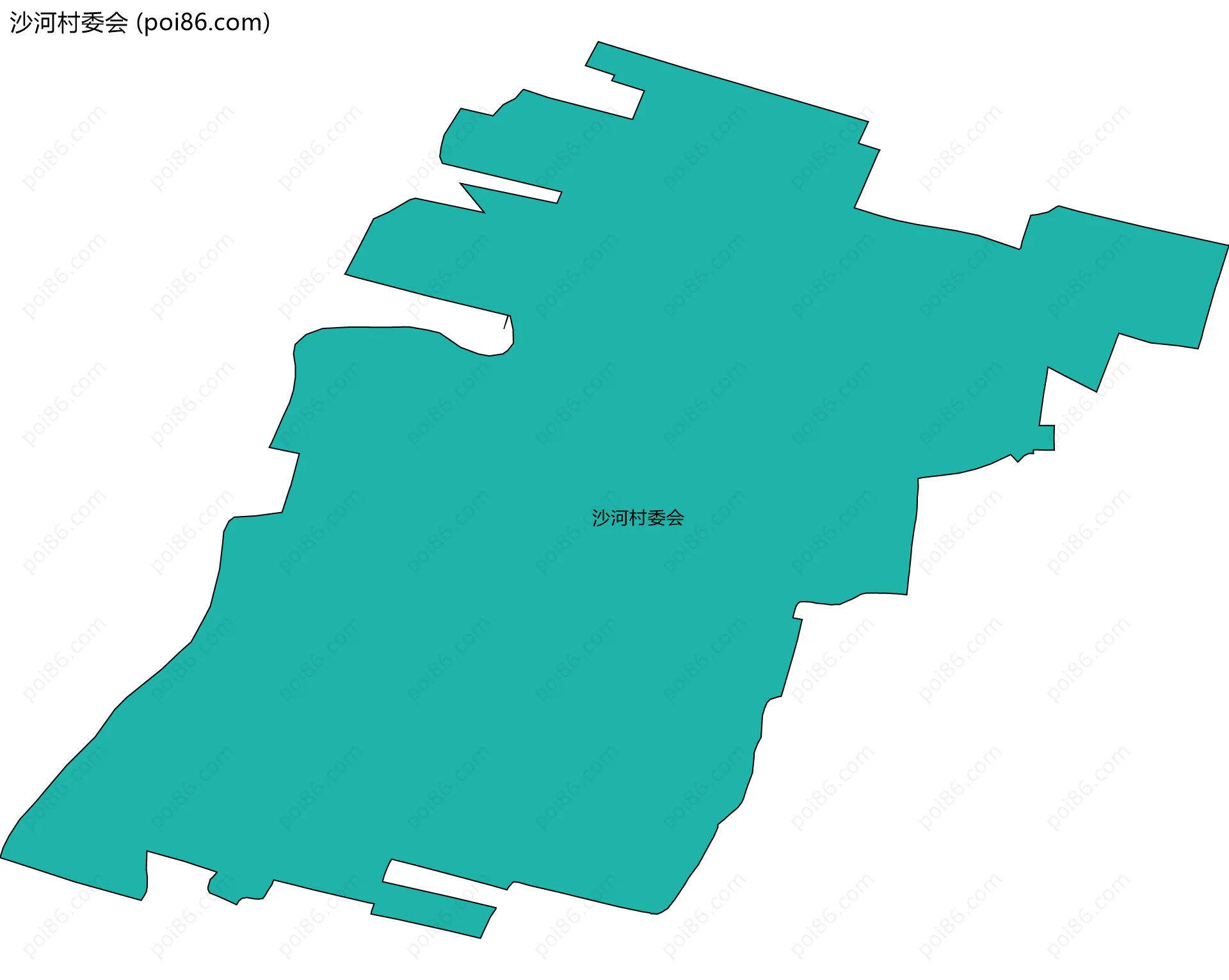 沙河村委会边界地图