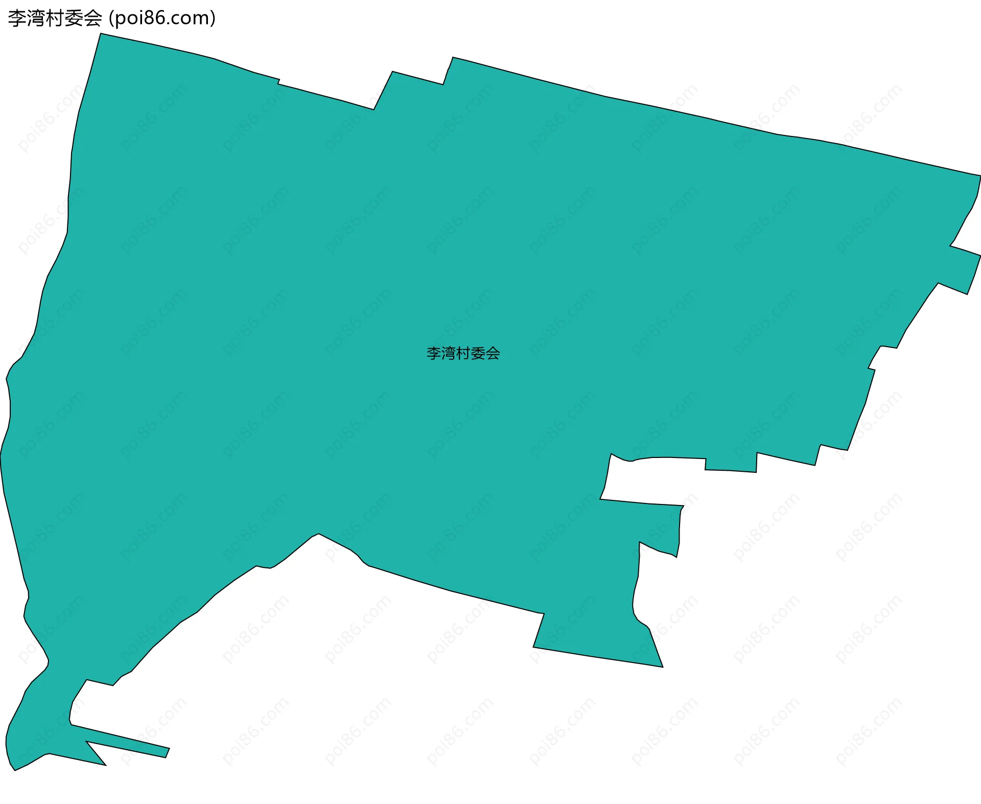 李湾村委会边界地图