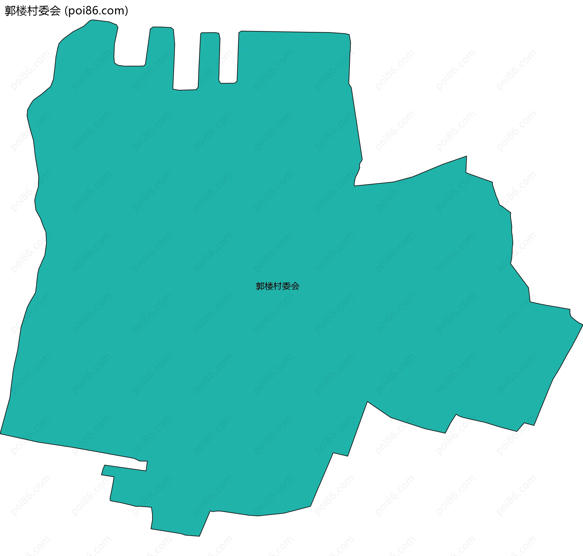 郭楼村委会边界地图