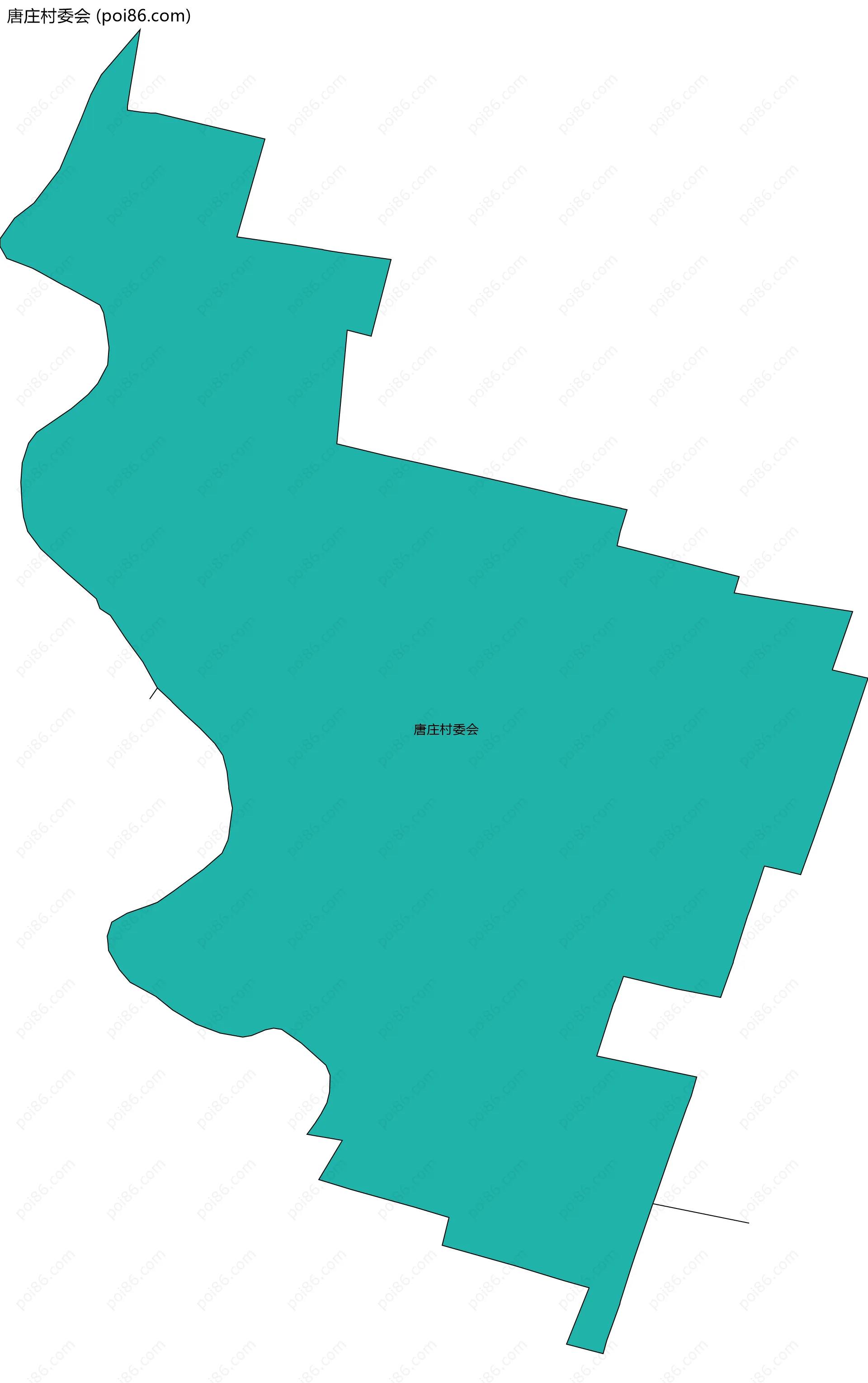 唐庄村委会边界地图