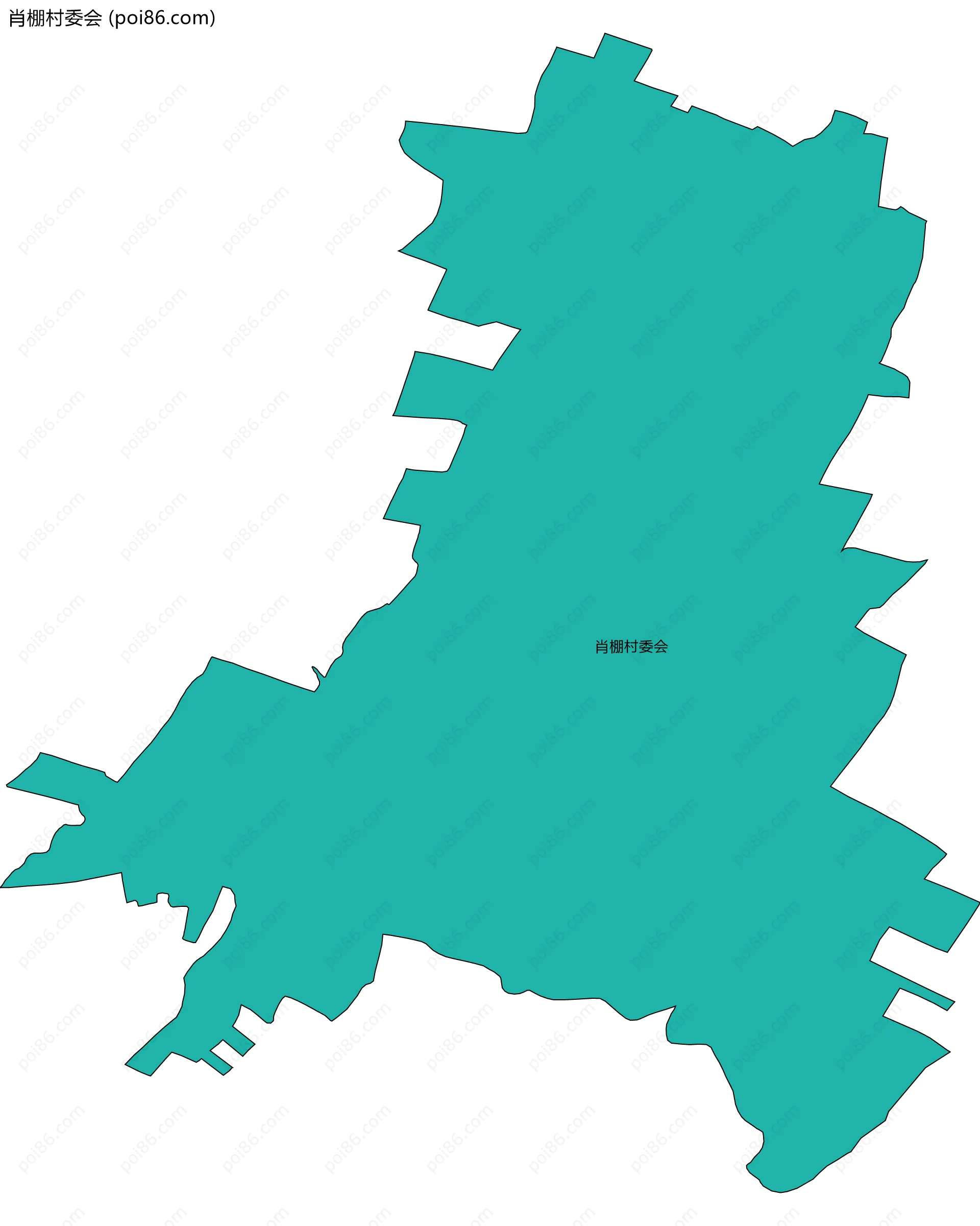 肖棚村委会边界地图